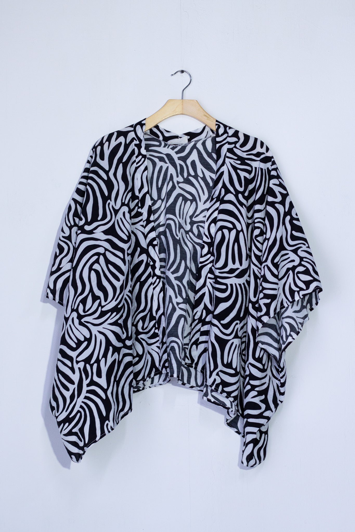 Set blusa y kimono estampado neg