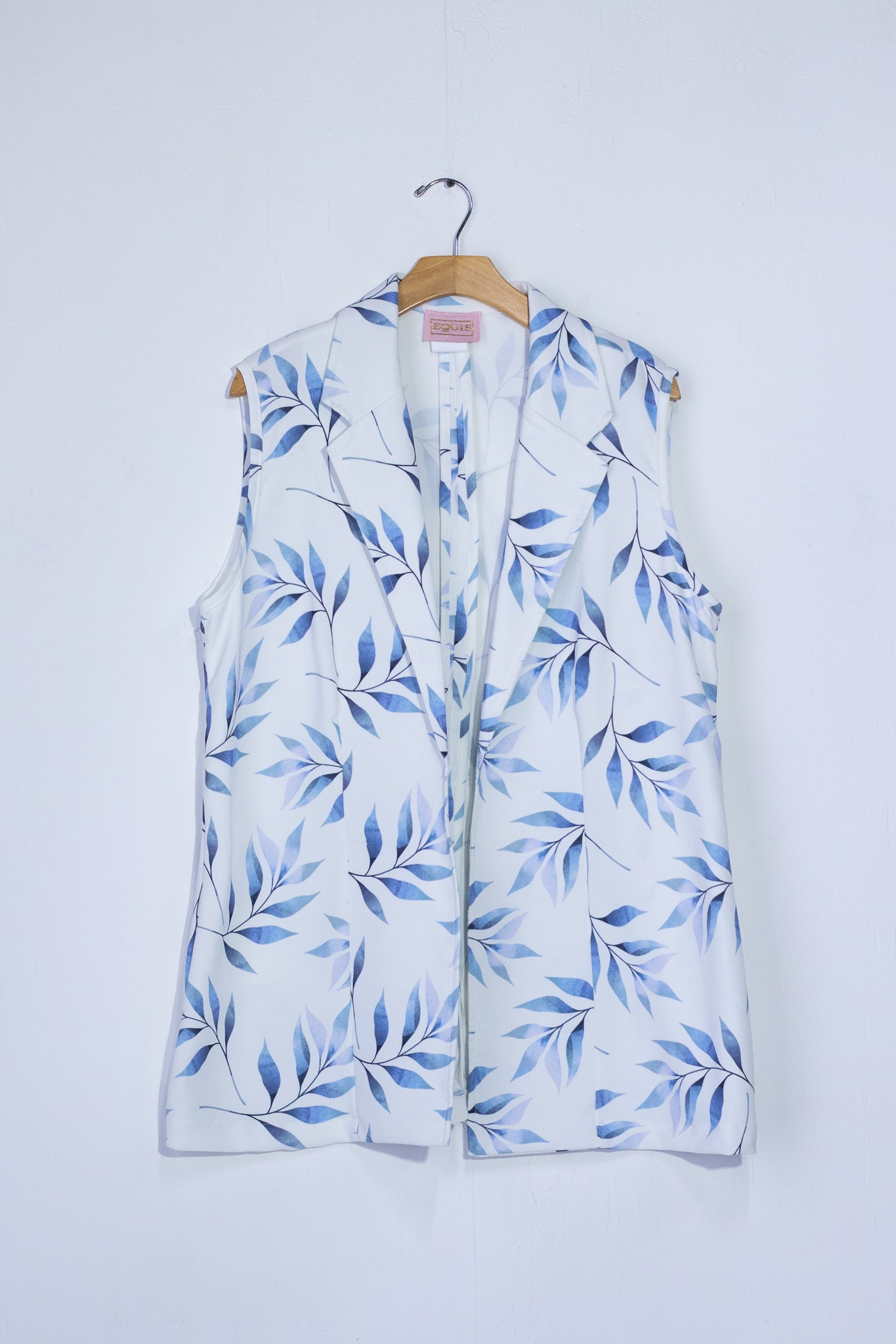 Chaleco estampado azul