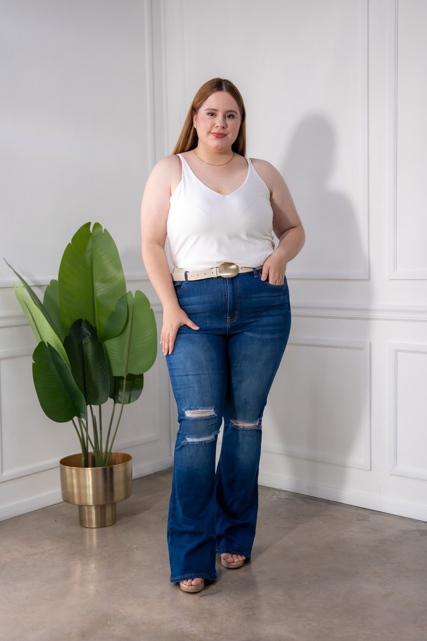 Blusa tirantes satin blanca