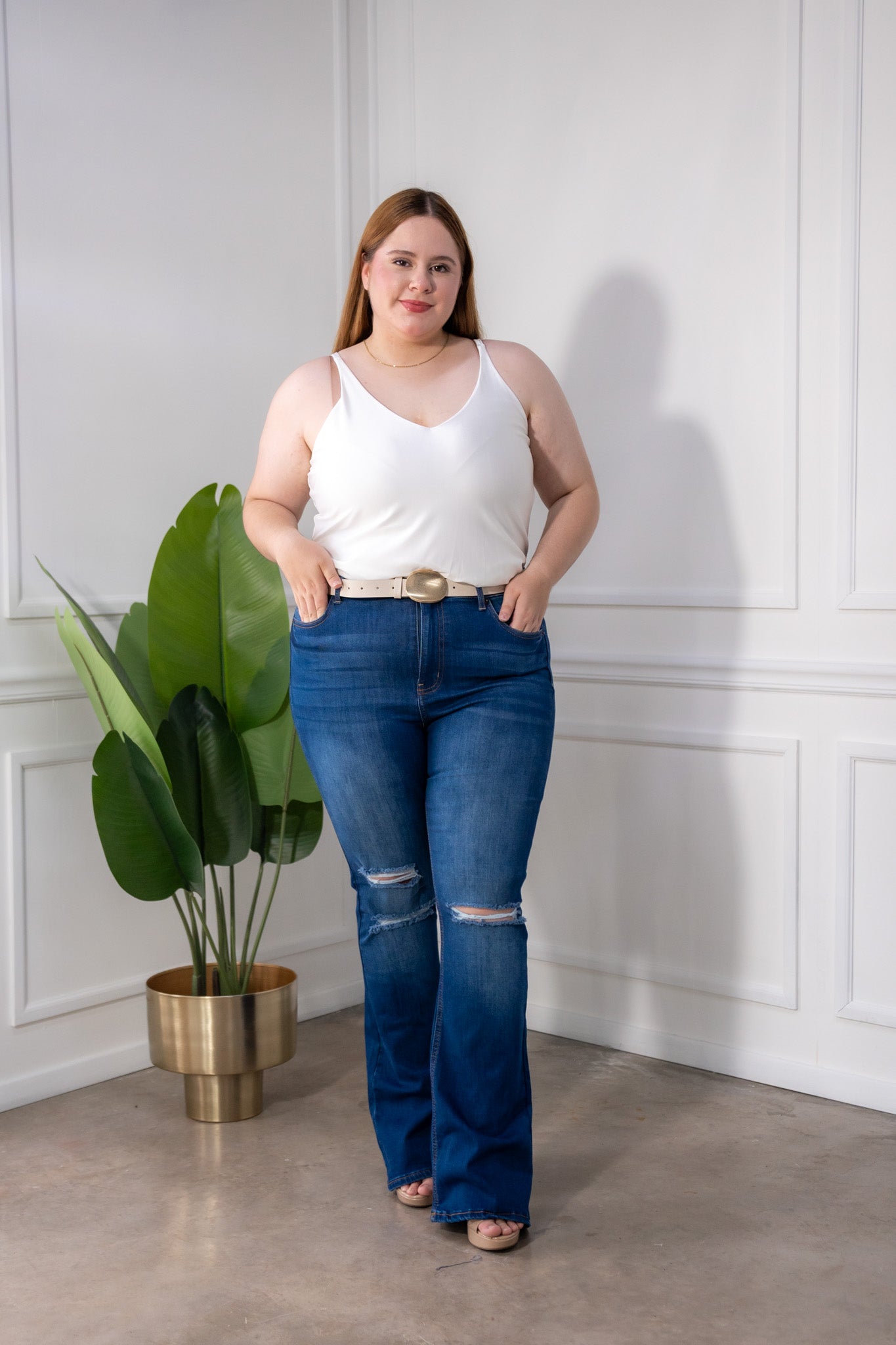 Blusa tirantes satin blanca