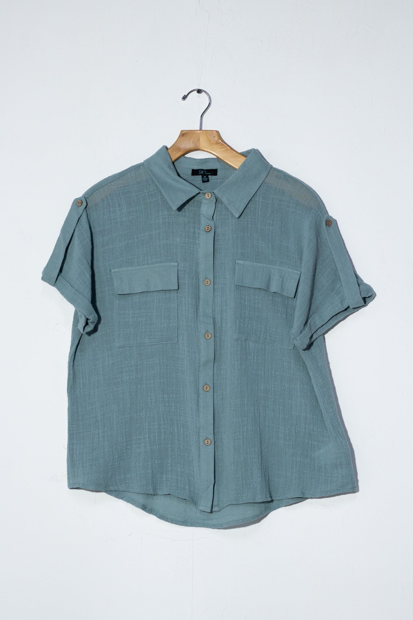 Camisa de algodon lisa