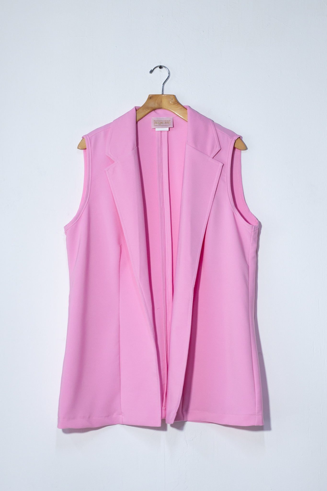 Chaleco liso de vestir rosa
