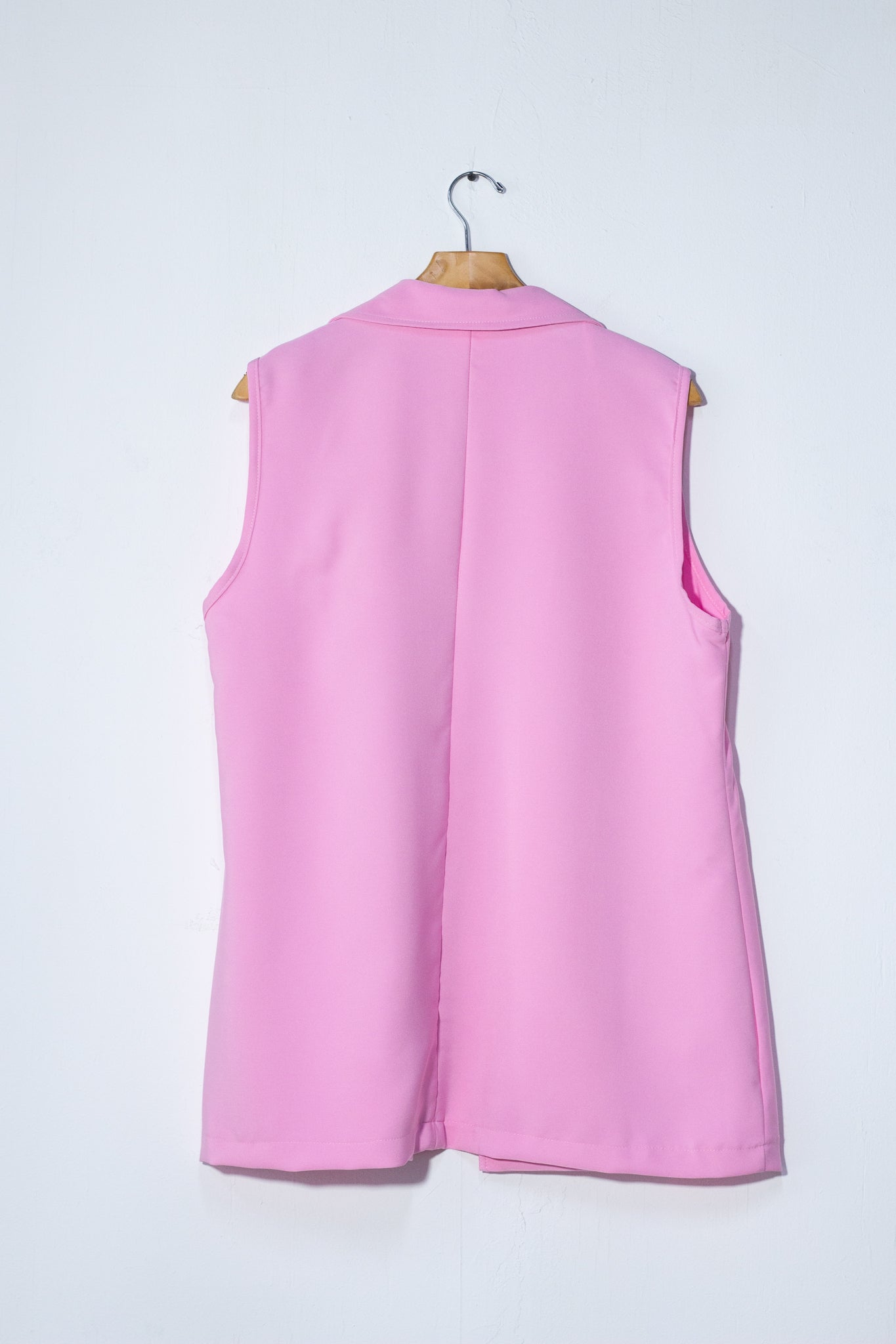 Chaleco liso de vestir rosa