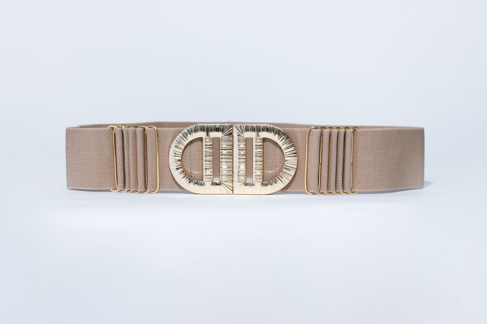 Cinto elastico surcido beige