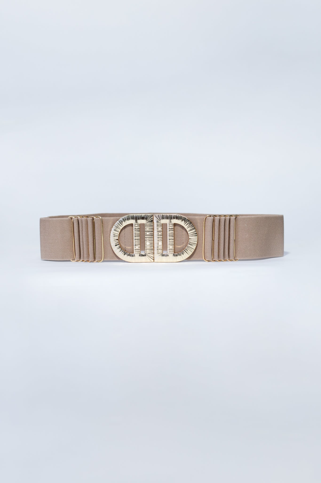 Cinto elastico surcido beige