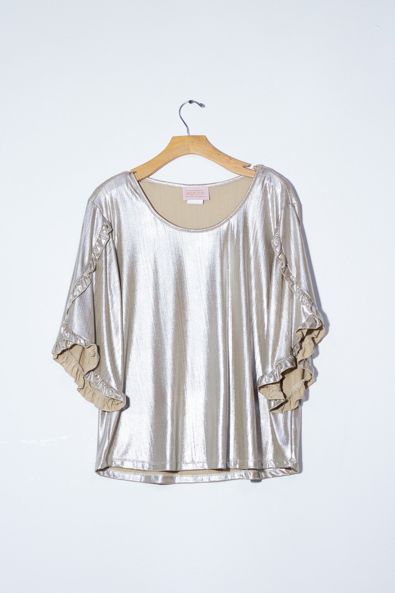 Blusa lisa metalica