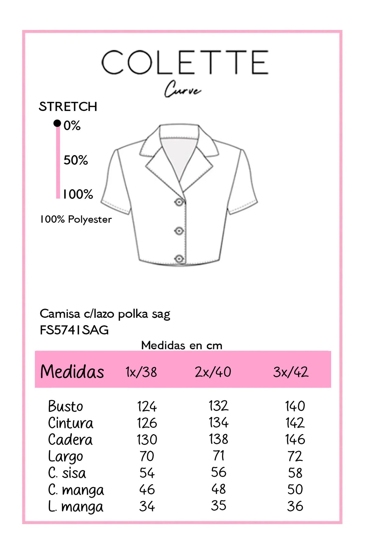 Camisa con lazo polka sage