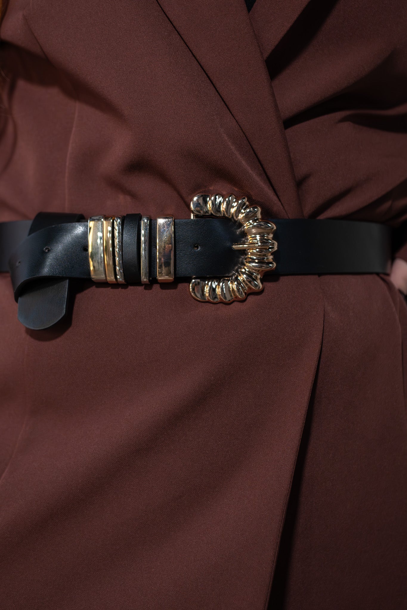 Gabardina c/lazo lisa cafe