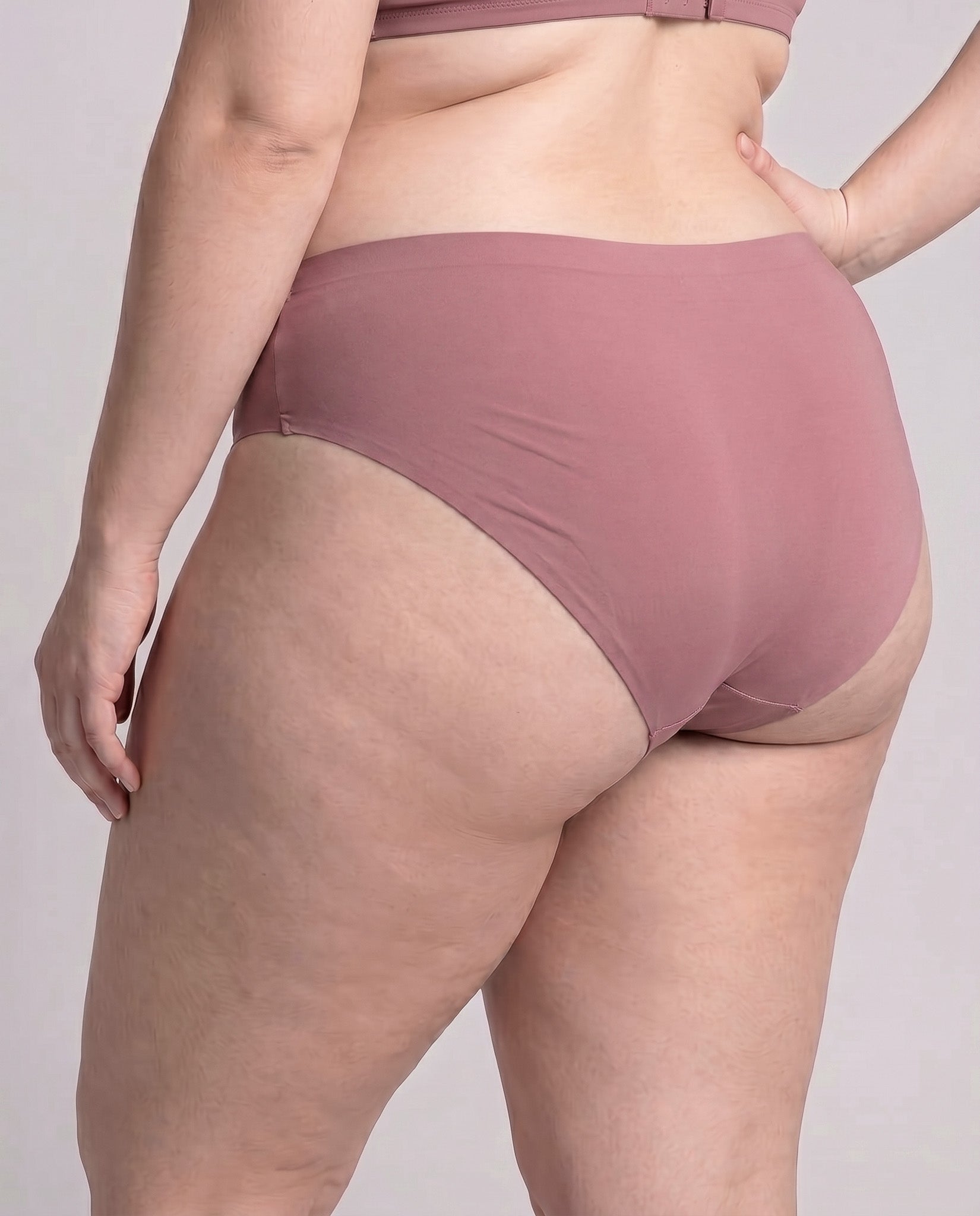 Panti Curvy Liso Rosa Algodón Stretch Cómodo Tallas Extras