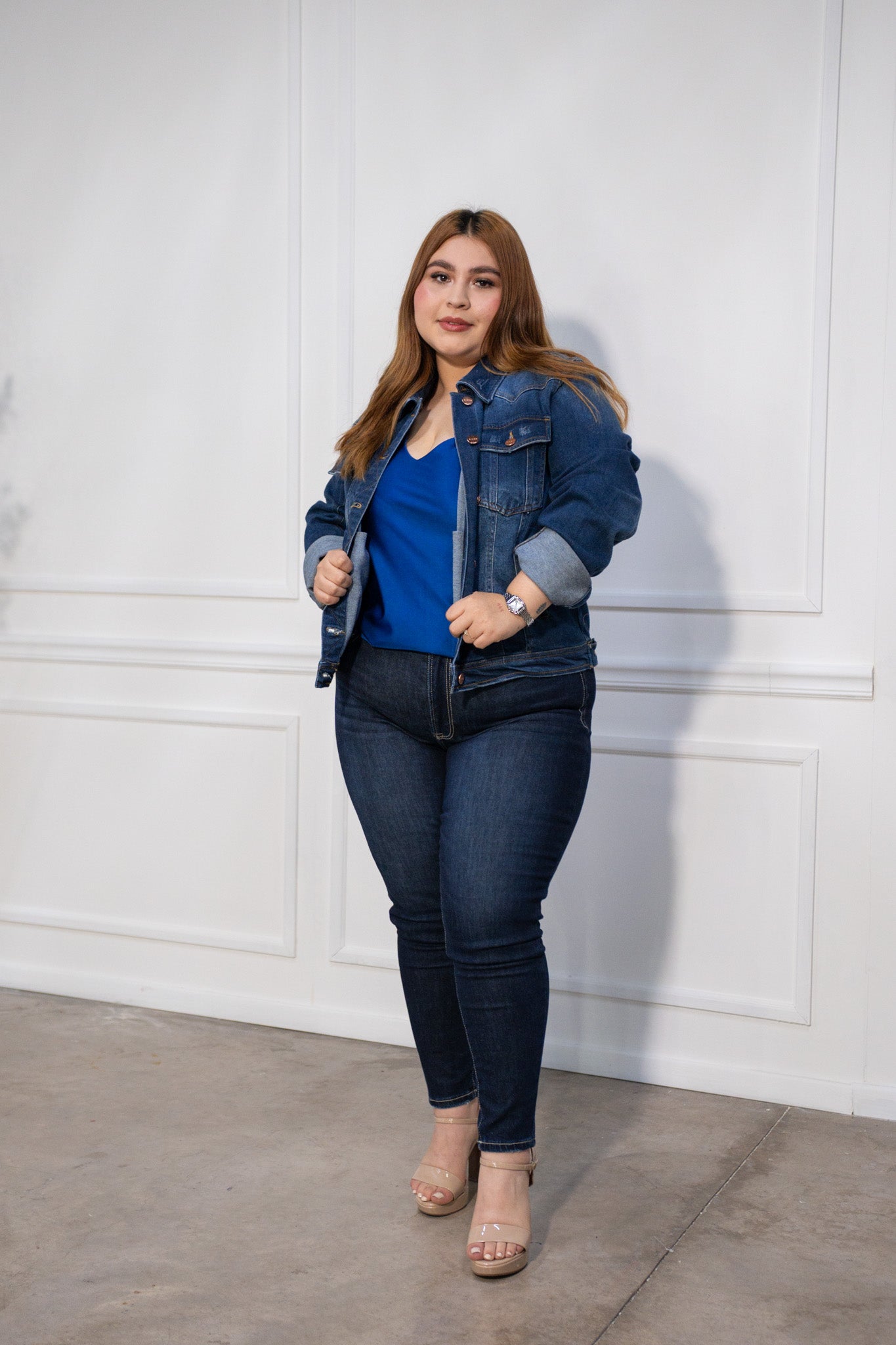 Jeans skinny liso osc