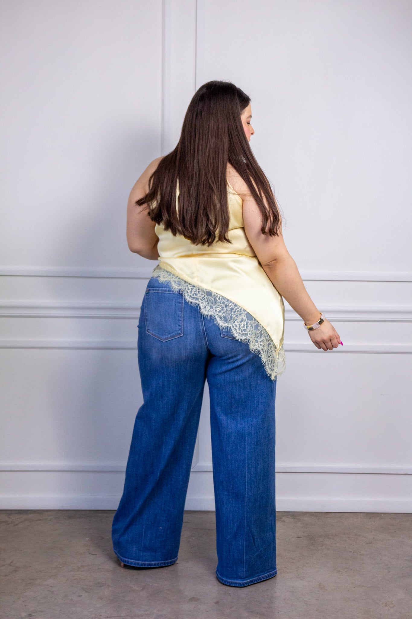 Top halter satin amarillo - 3