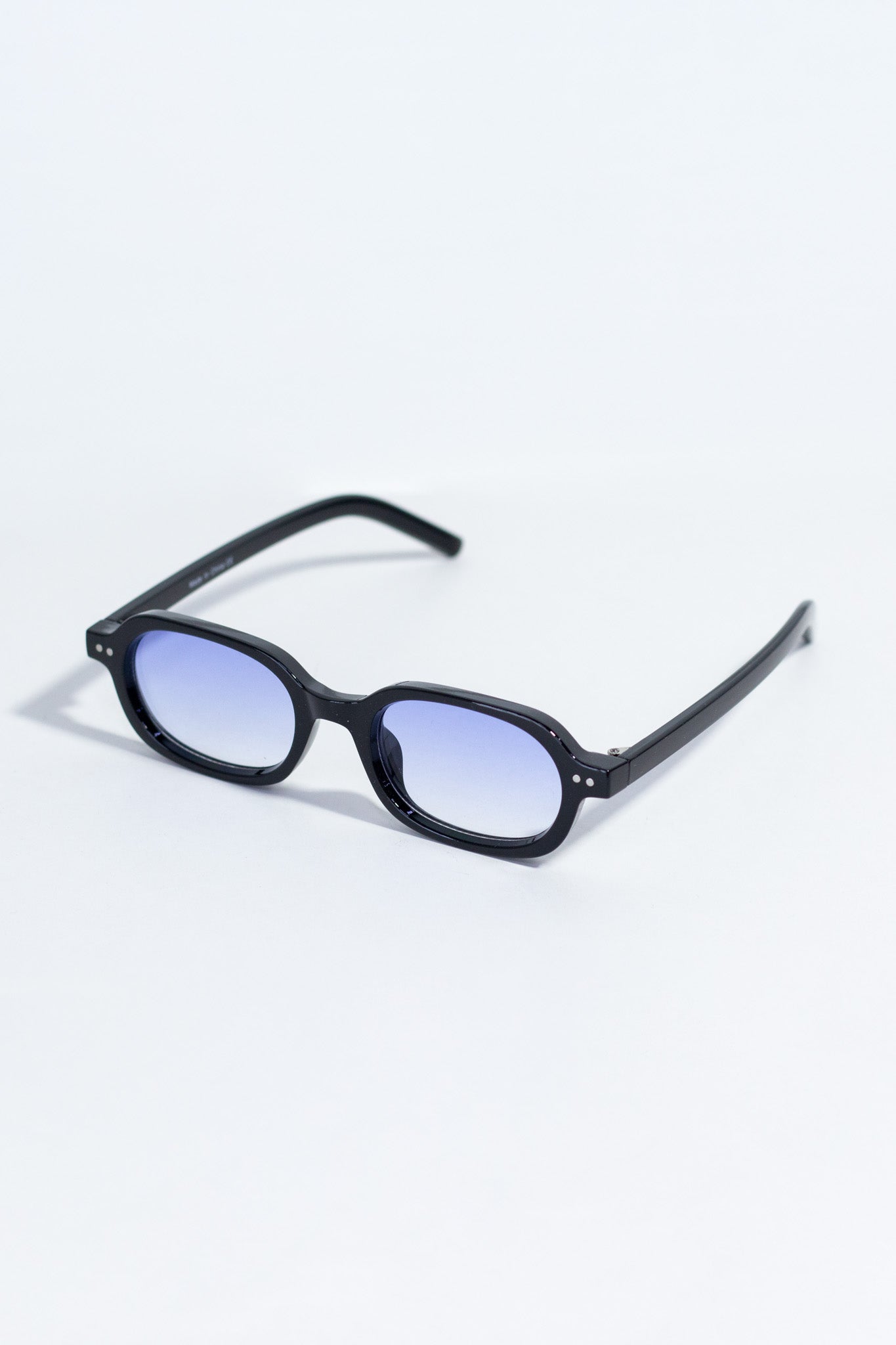 Lentes retro cristal azul