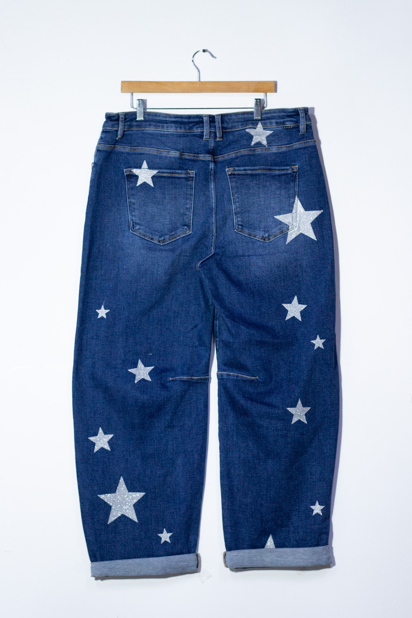 Jeans barrel estrellas osc