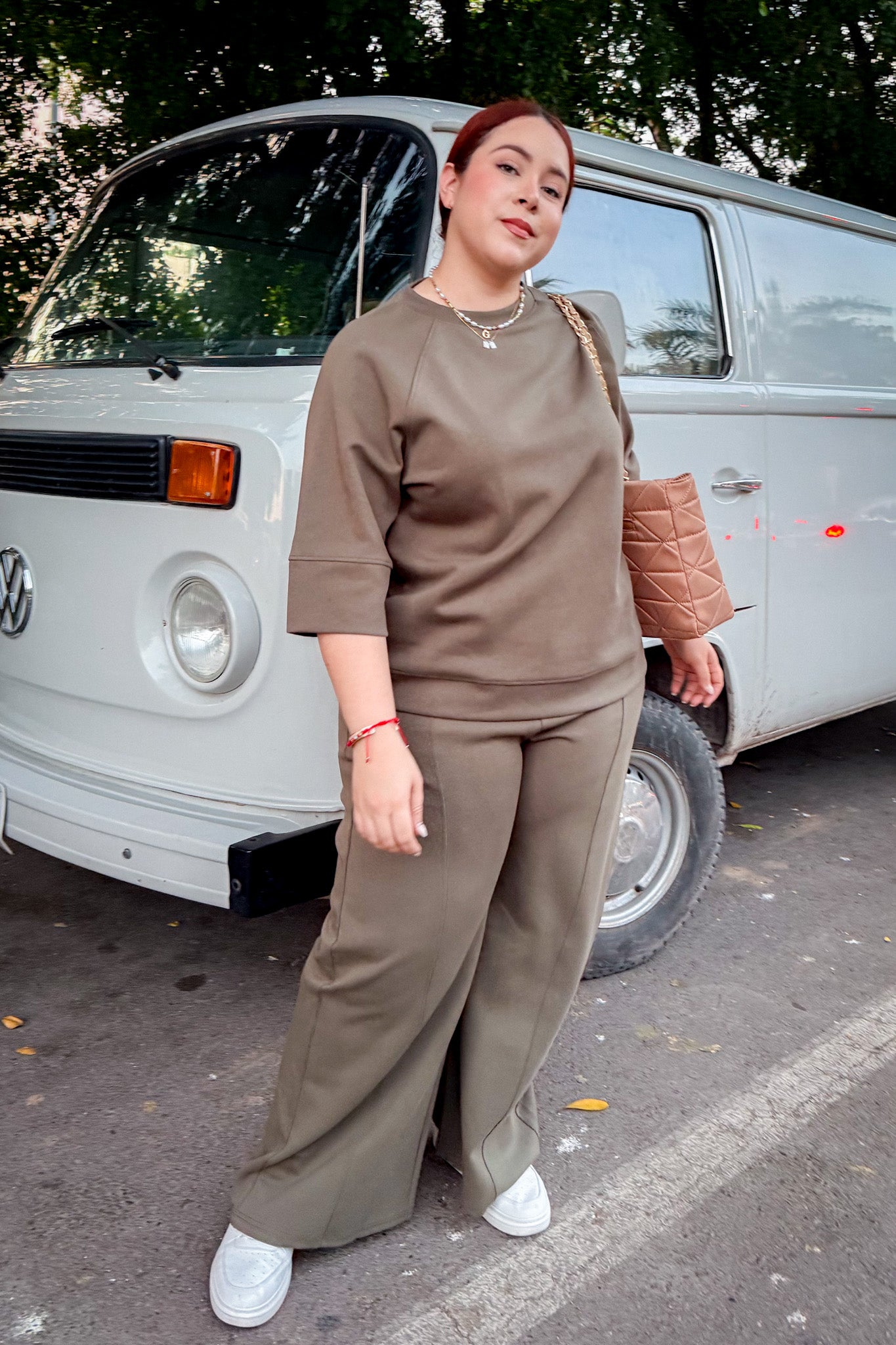 Set pant liso olivo