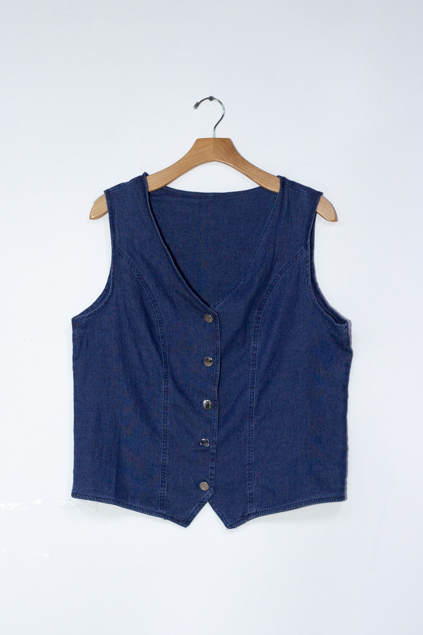 Set pantalon y chaleco denim liso