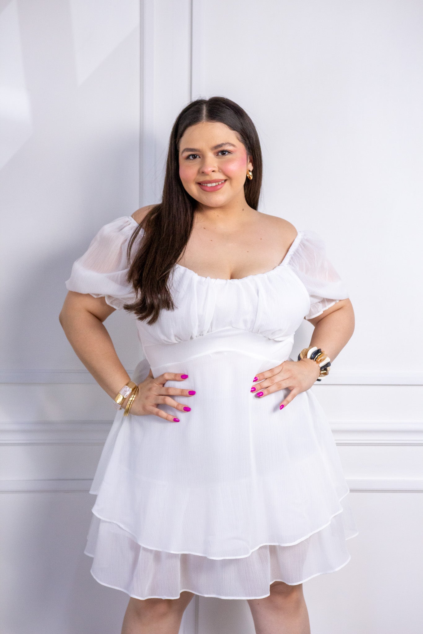 Vestido gasa blanco - 3