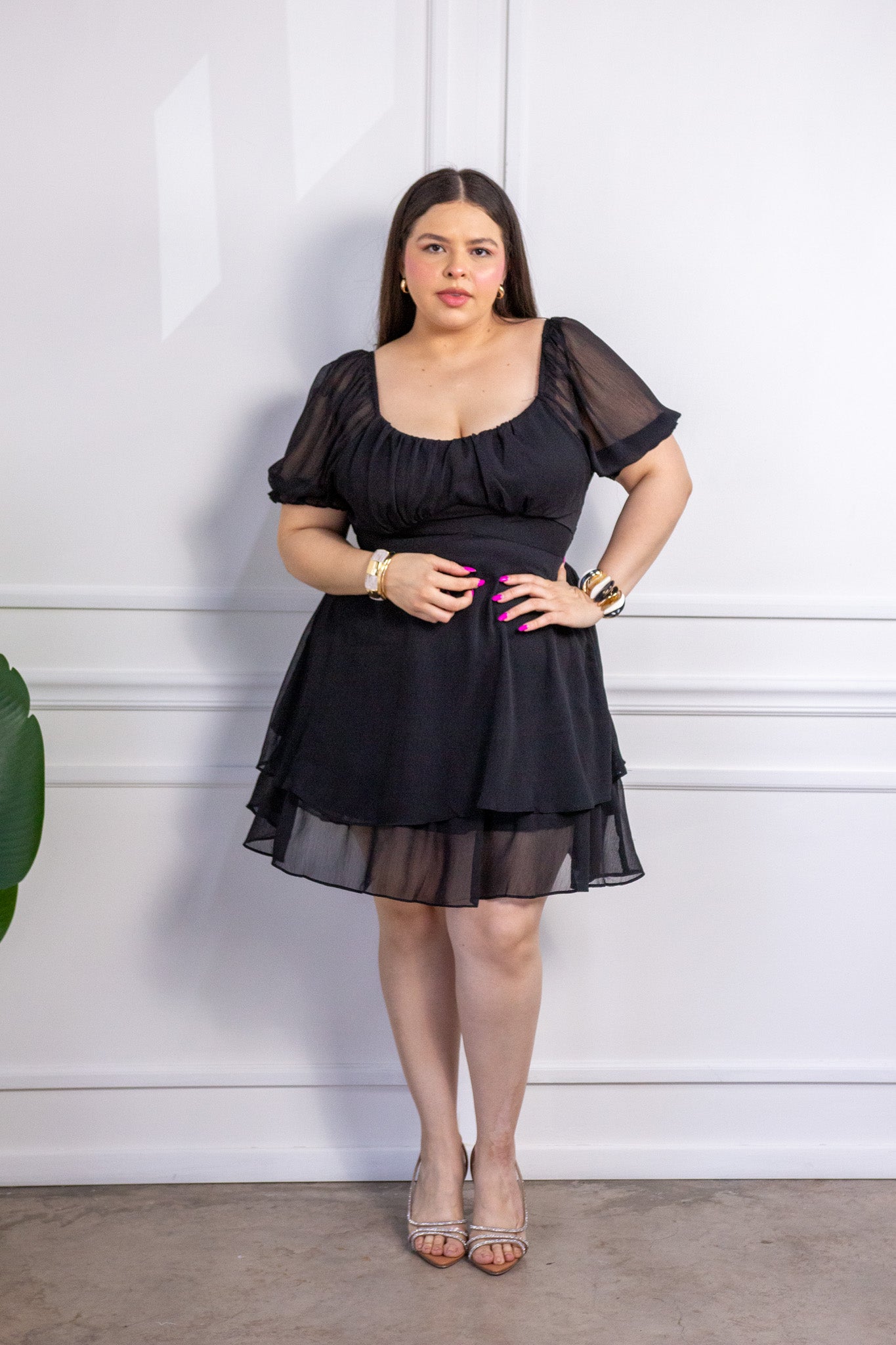Vestido gasa negro - 2