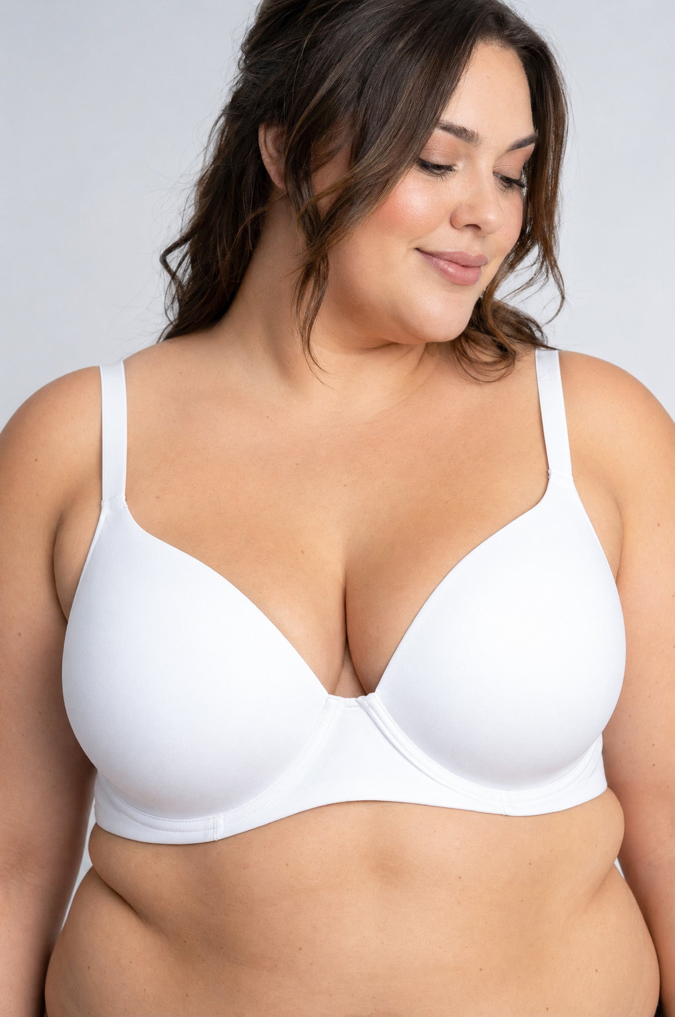 Bra Curvy Sin Costura Liso Copa DD Talla 38 Invisible Realce