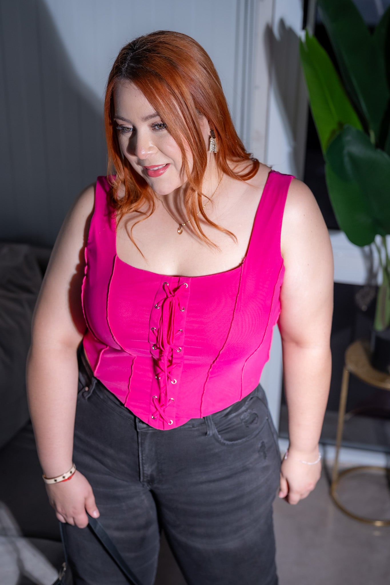 Blusa Corset Fucsia