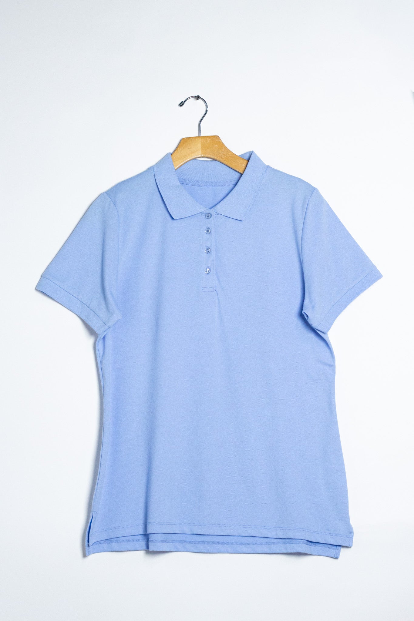 Blusa Curvy Tipo Polo Básica Azul - frente