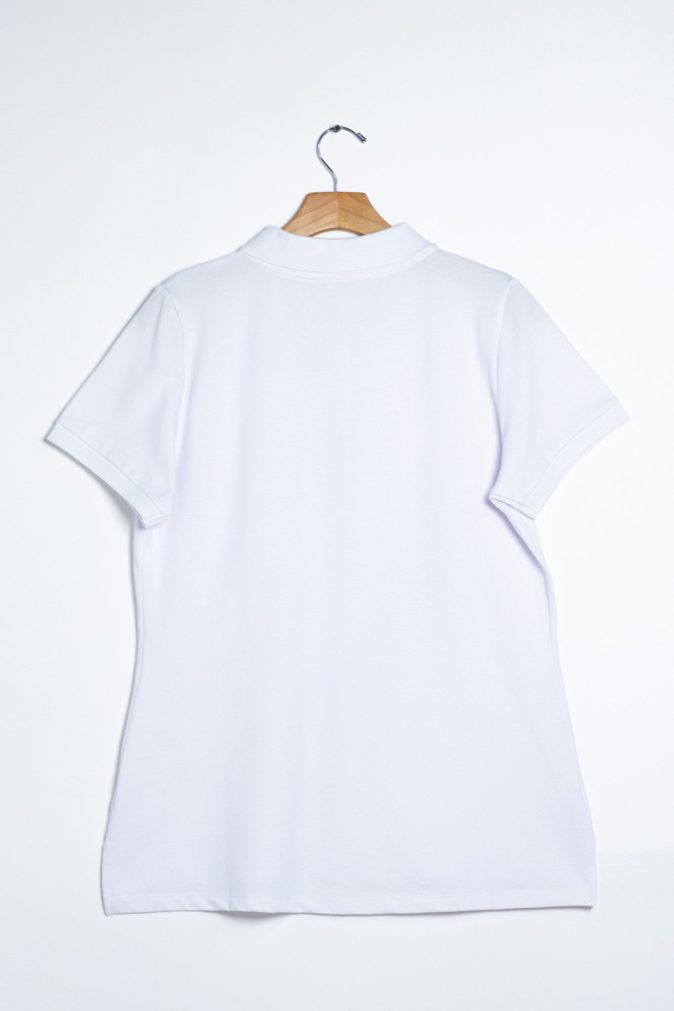 Blusa Curvy Tipo Polo Básica Blanca - detalle
