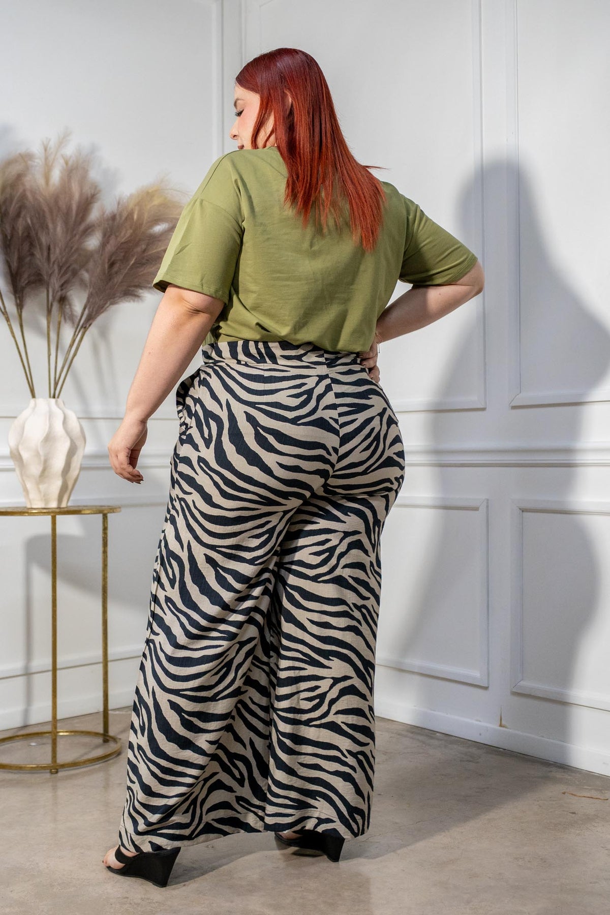 Set Curvy Chaleco y Pantalón Cebra Gris