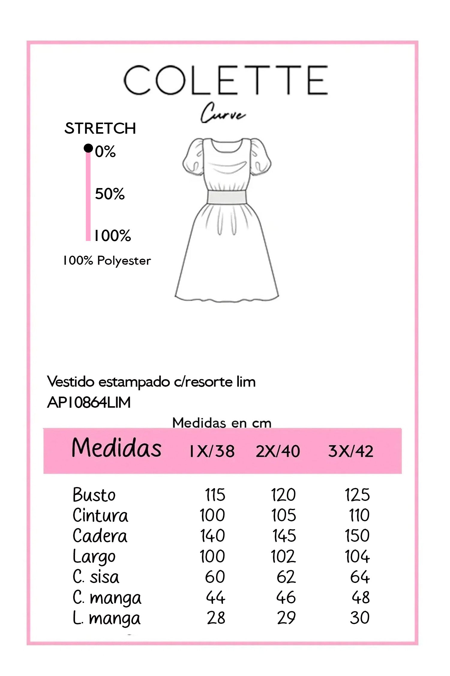 Chart medidas AP10864LIM