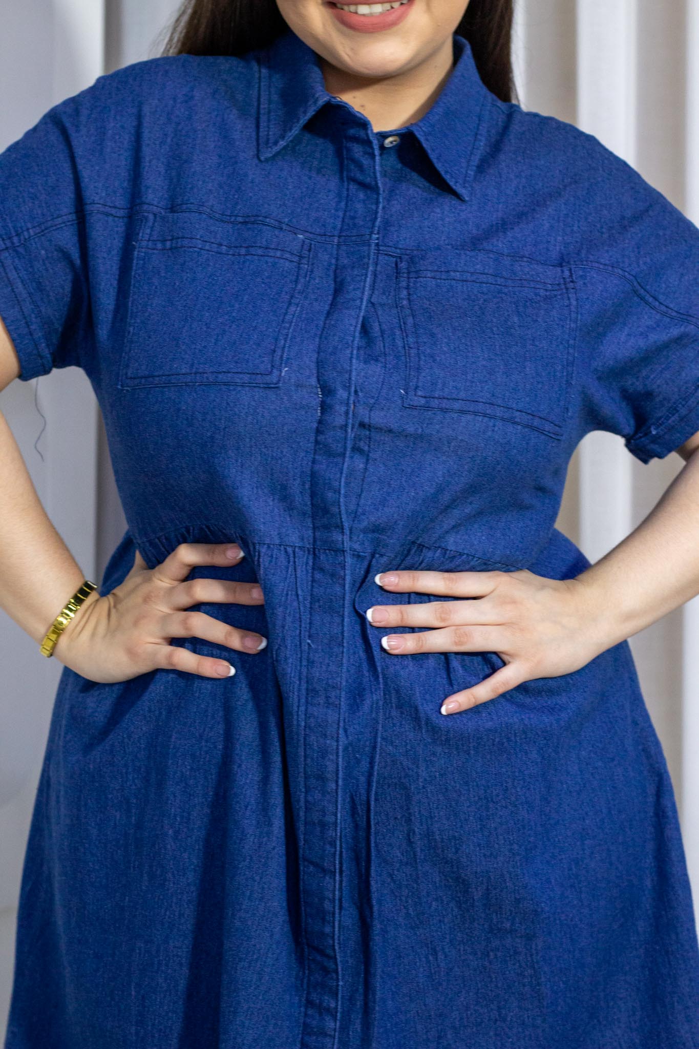 Vestido Camisero Denim Curvy Oscuro