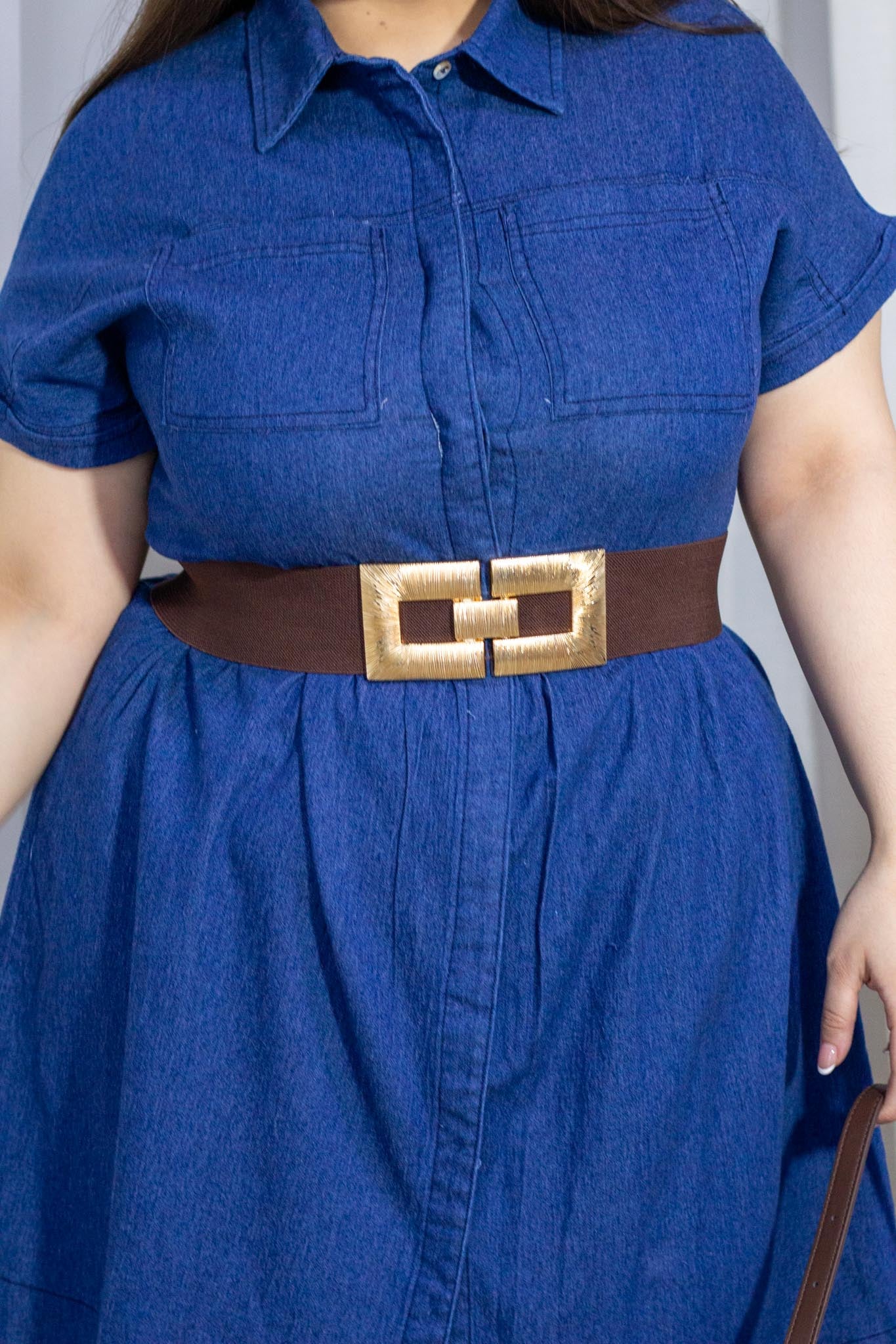 Vestido Camisero Denim Curvy Oscuro