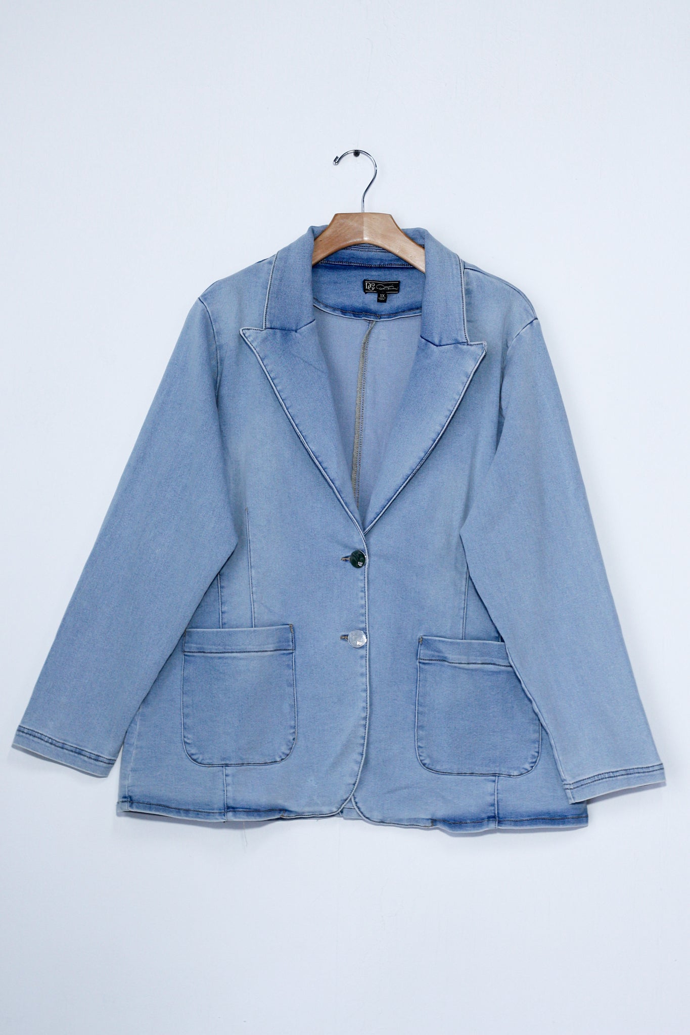 Blazer plus denim claro