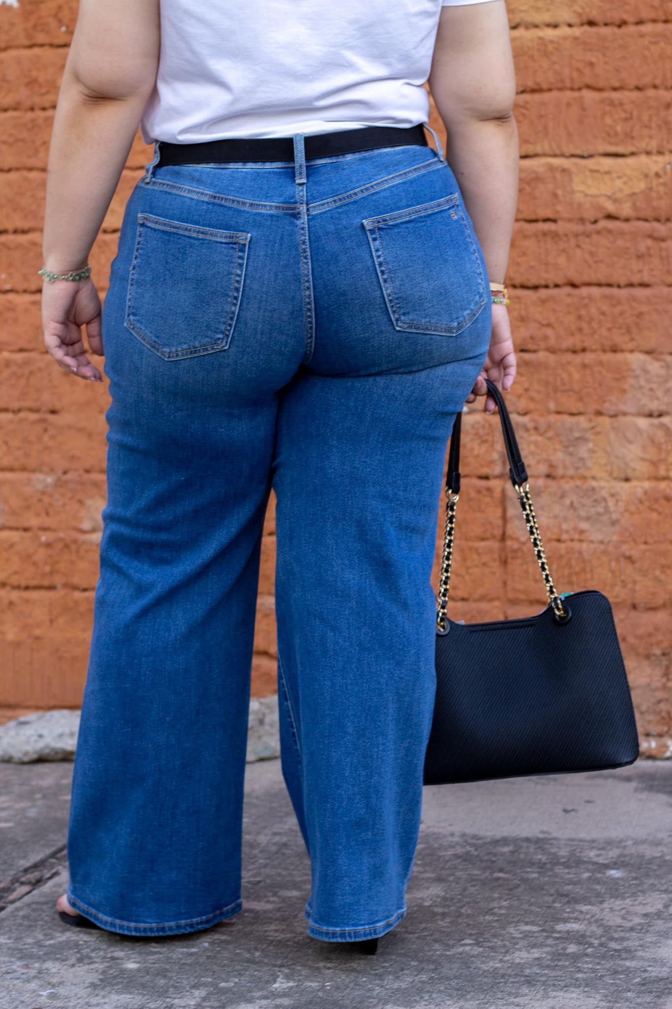 Jeans Recto Liso Curvy Oscuro