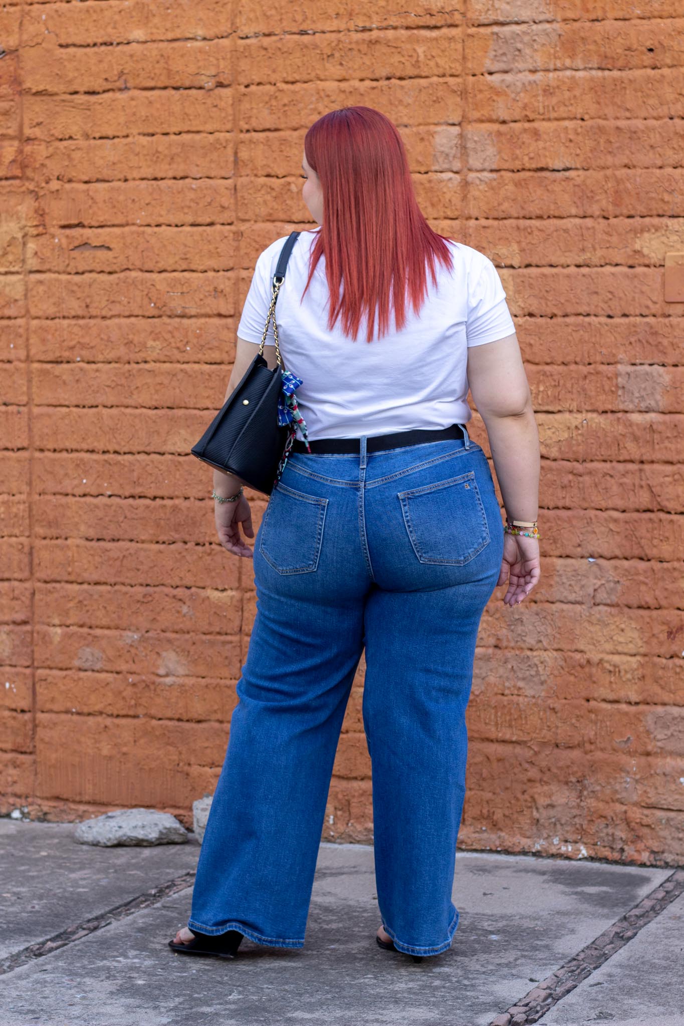 Jeans Recto Liso Curvy Oscuro