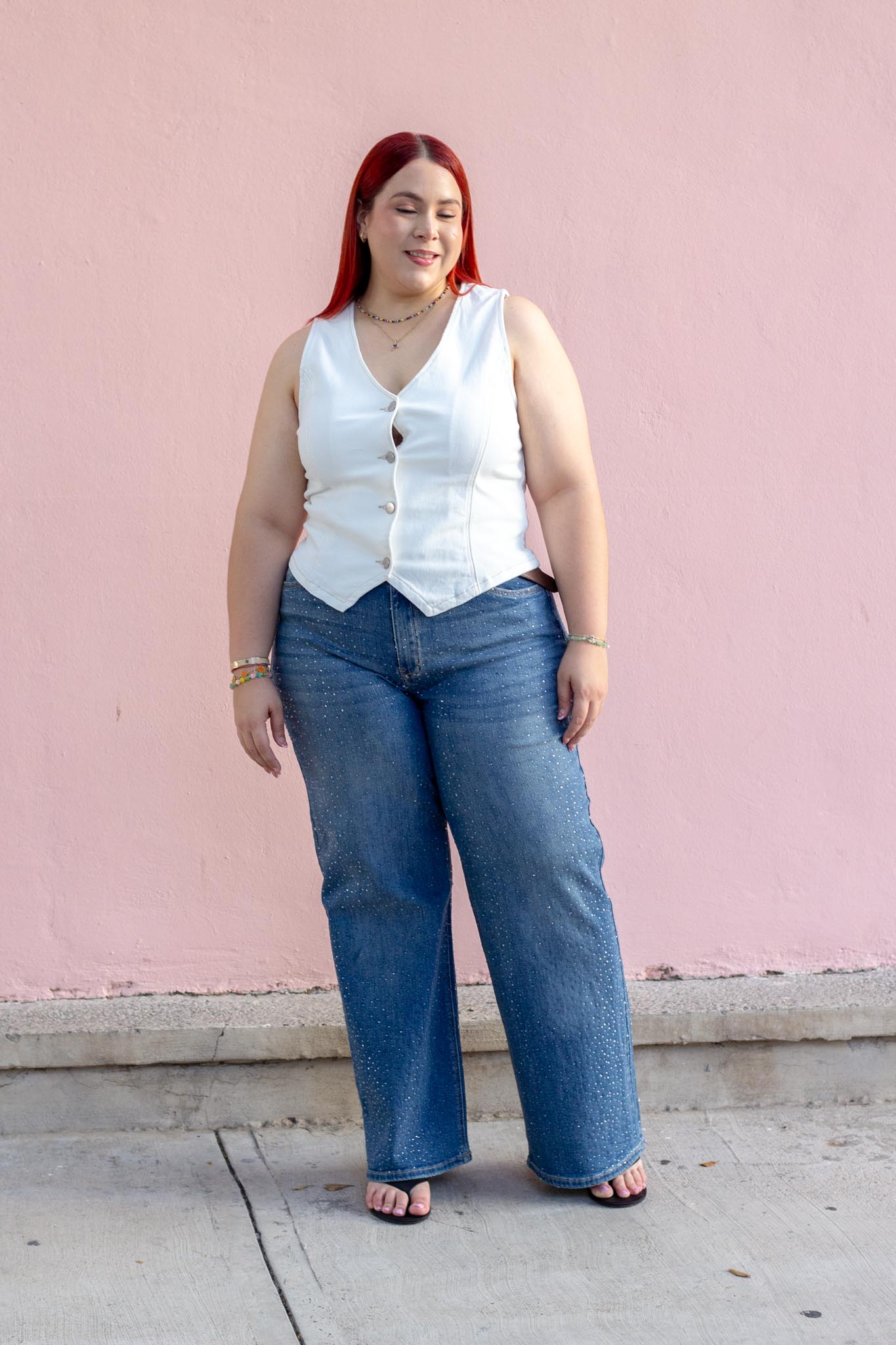 Chaleco Curvy Mezclilla Ivory