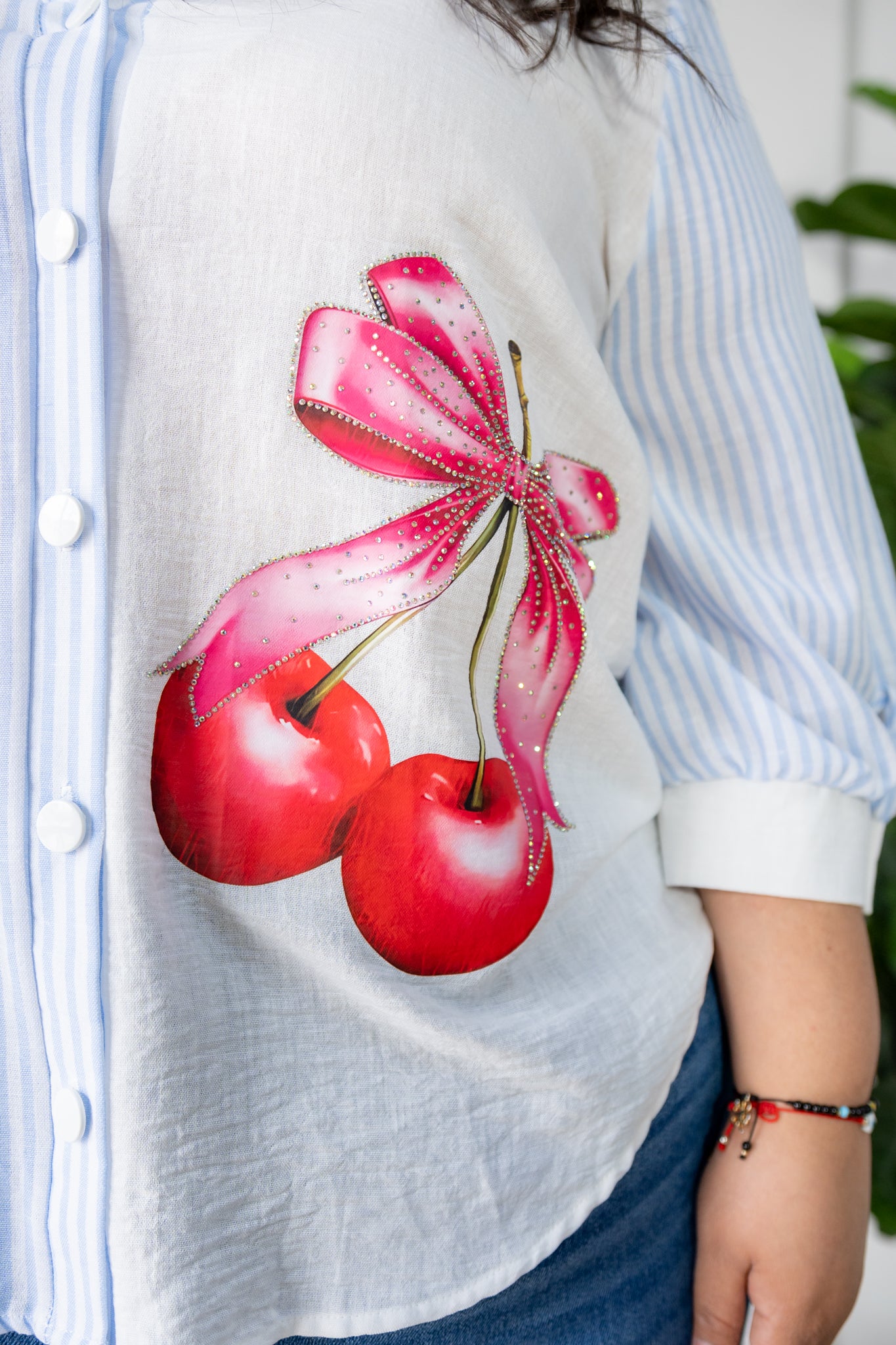 Camisa rayas cherry