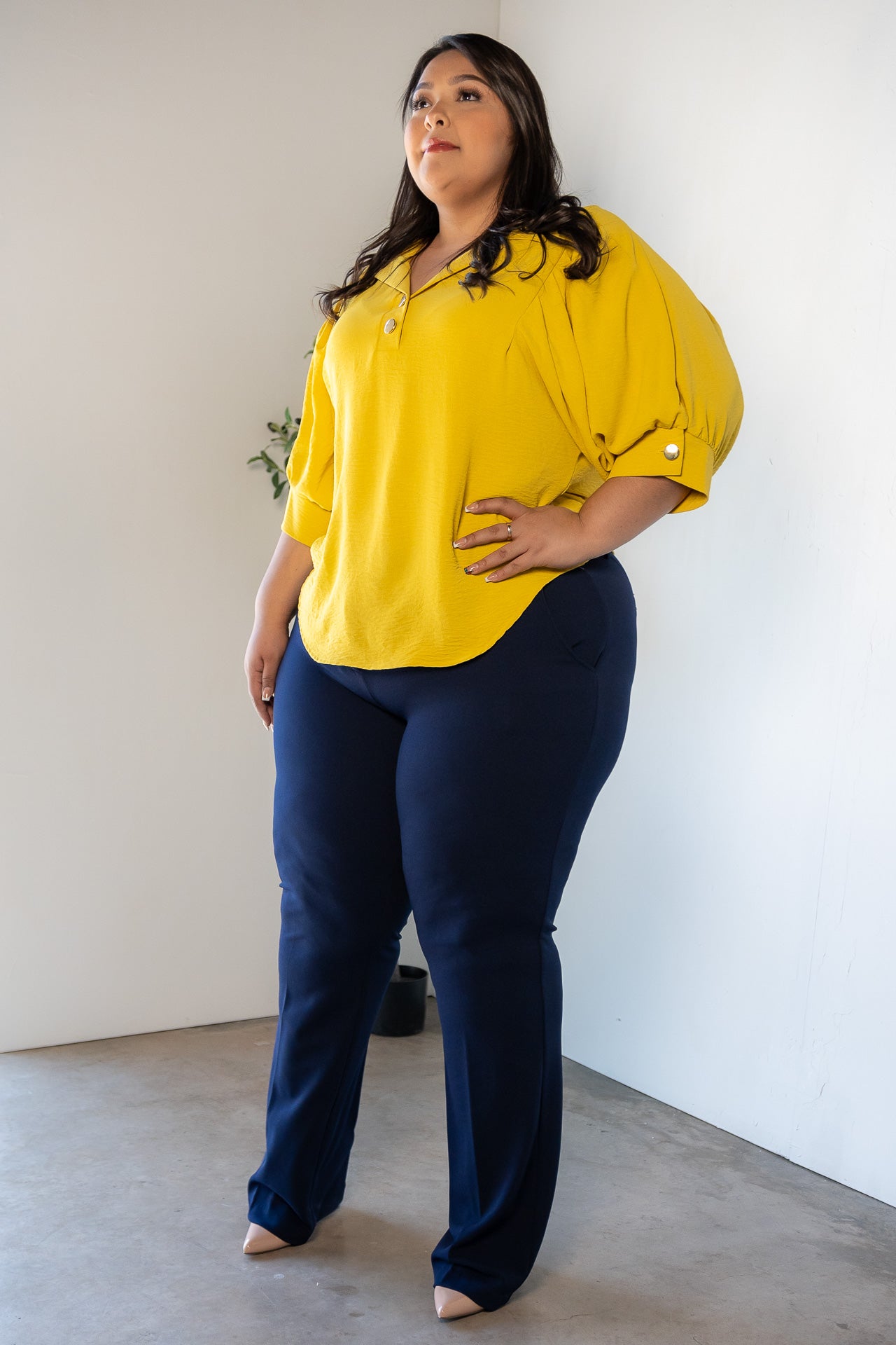 Casual Chic Yellow Blouse