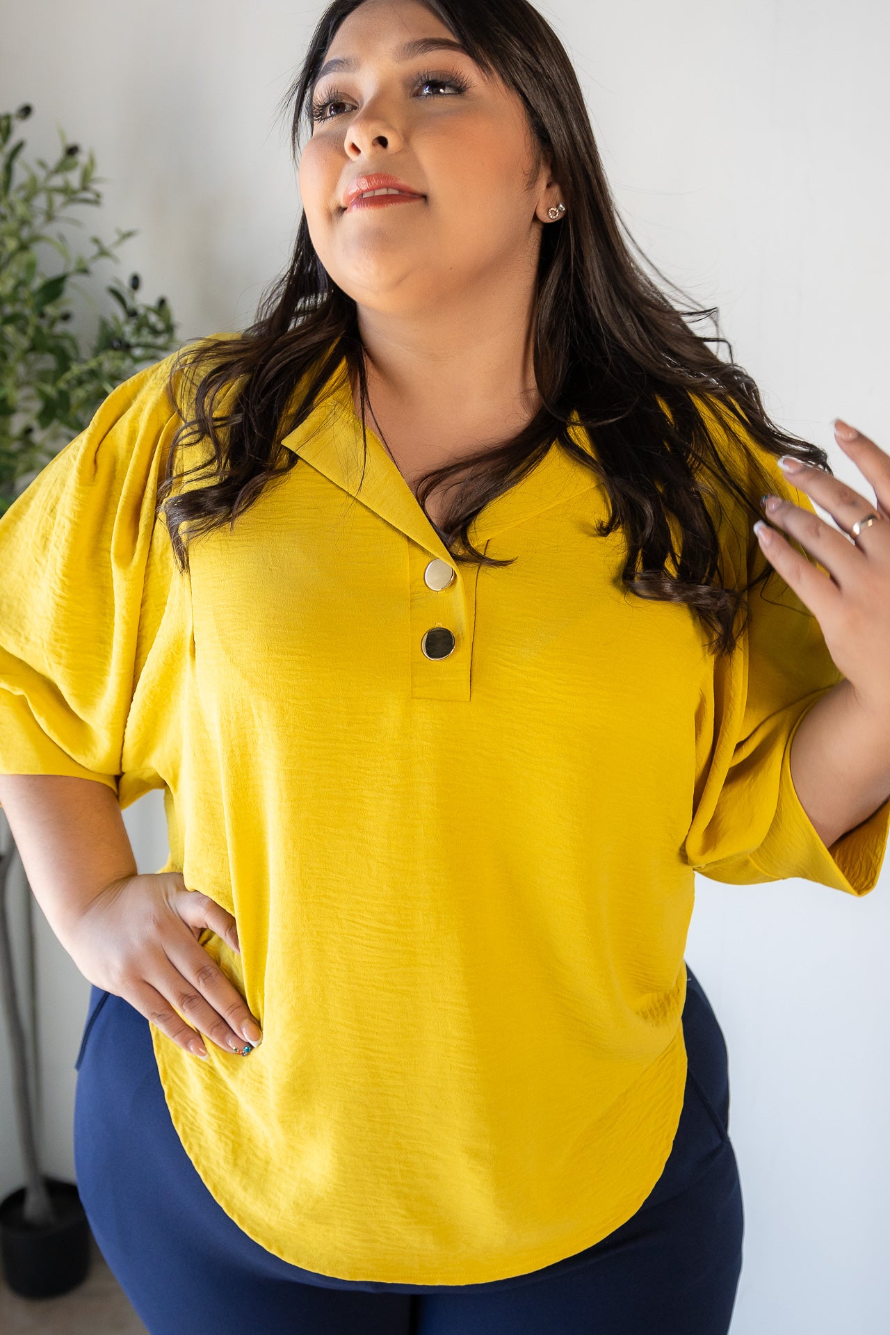 Casual Chic Yellow Blouse