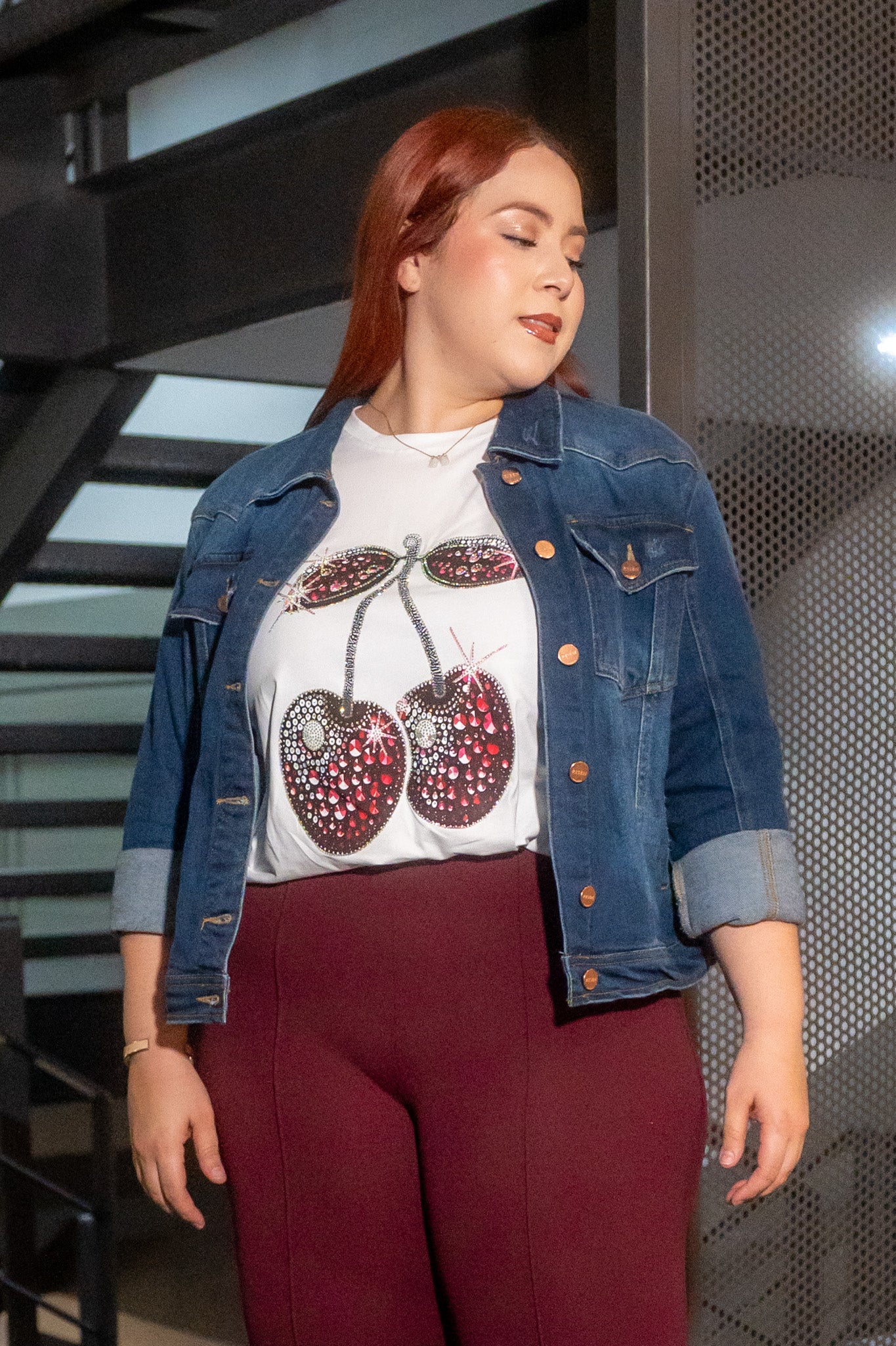 Chamarra denim c/bolsas osc