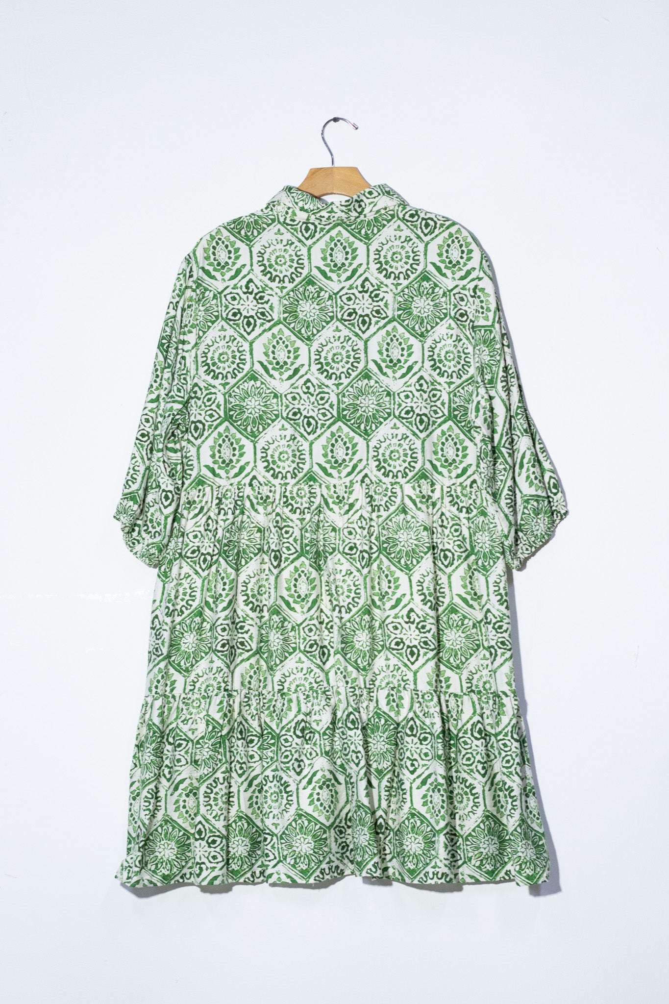 Vestido corto talabera verde