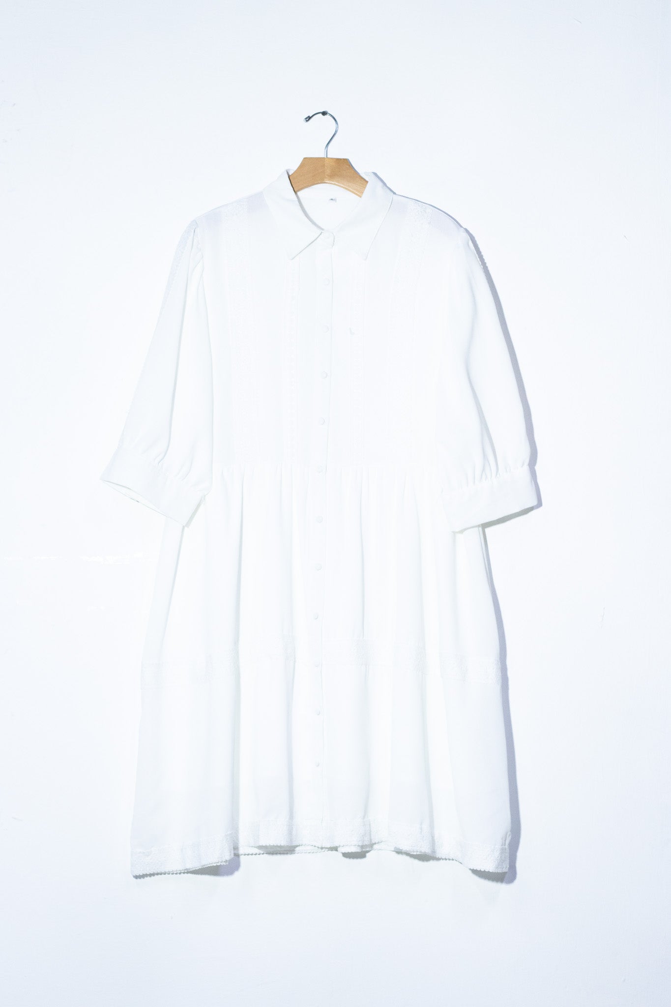Vestido corto algodón bordado