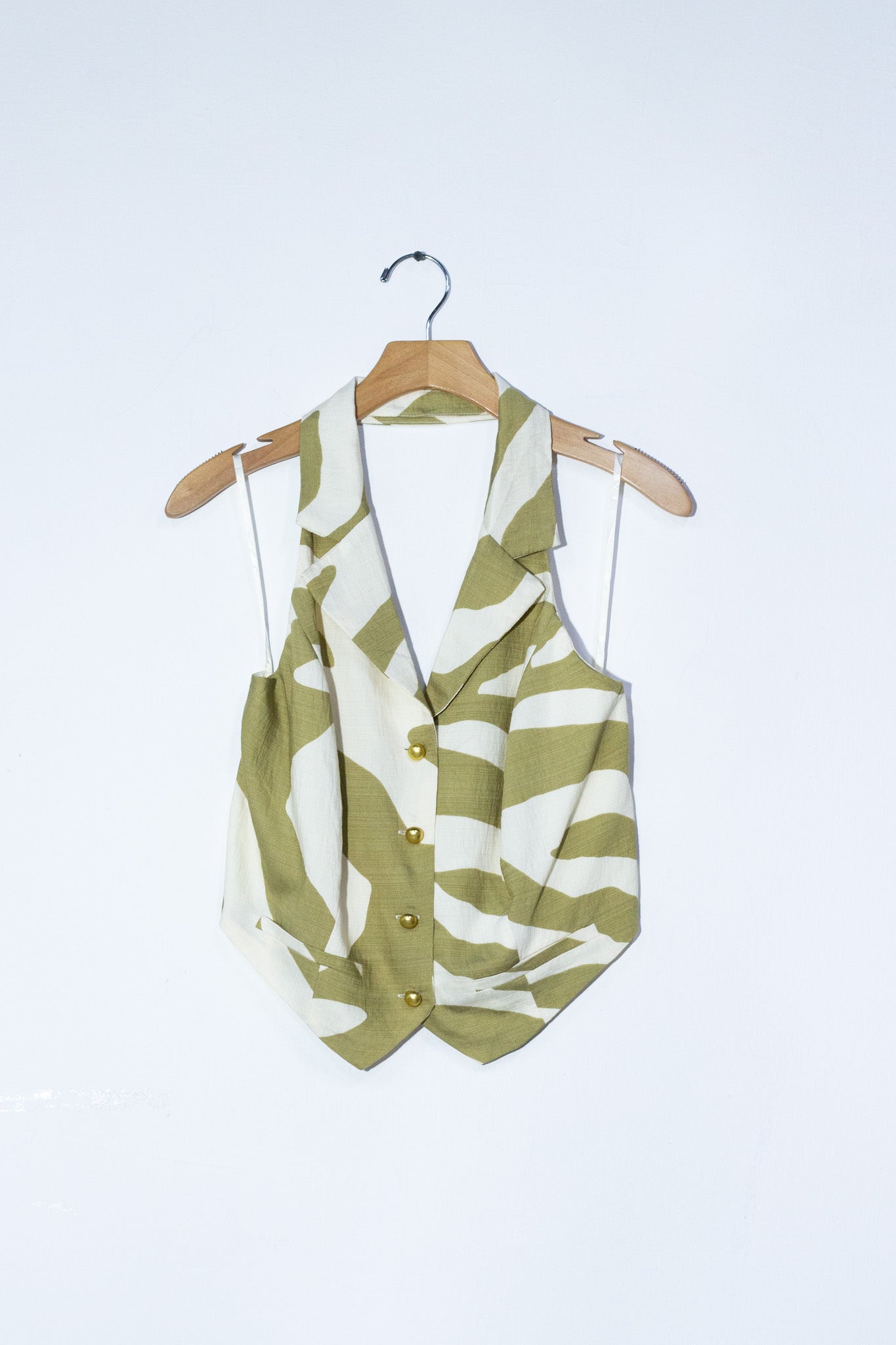 Set pantalon top halter estampado
