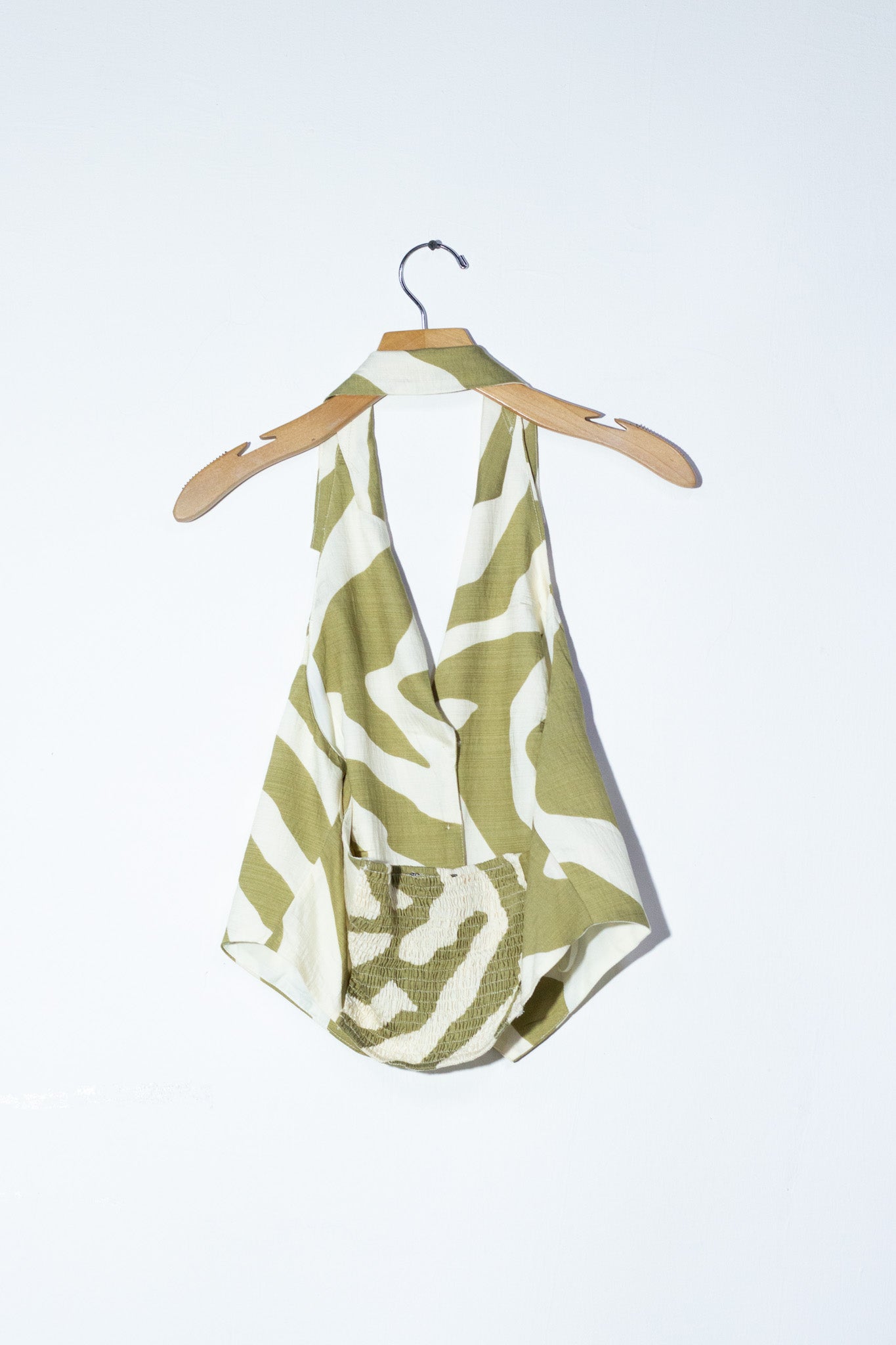 Set pantalon top halter estampado