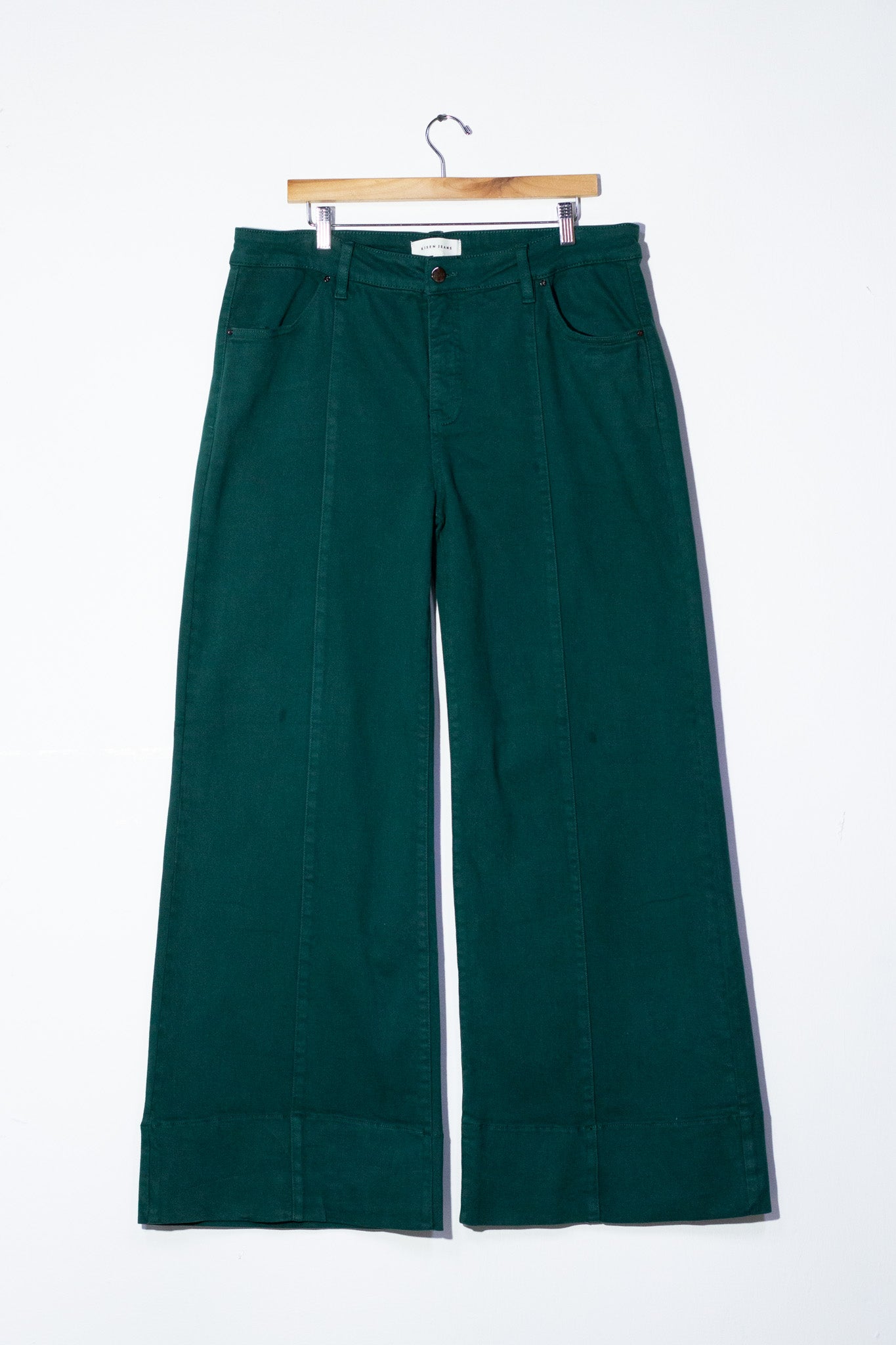 Jeans wide leg verde