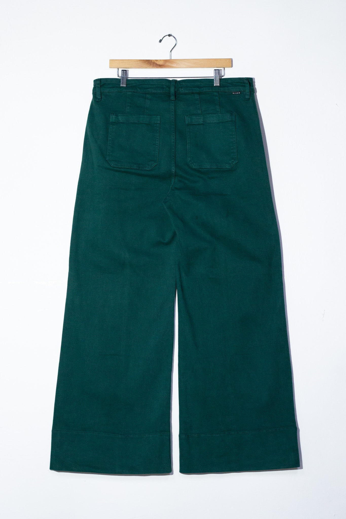 Jeans wide leg verde