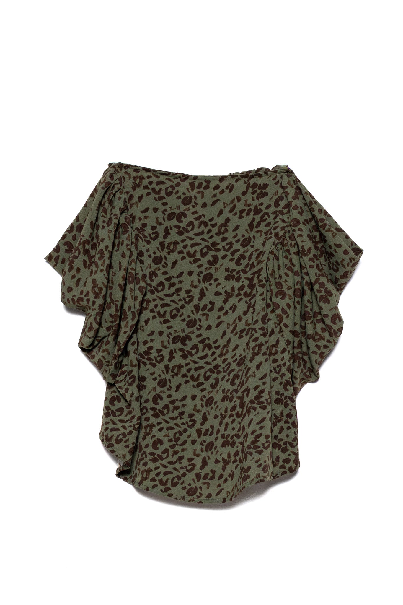 Blusa off shoulder print verde