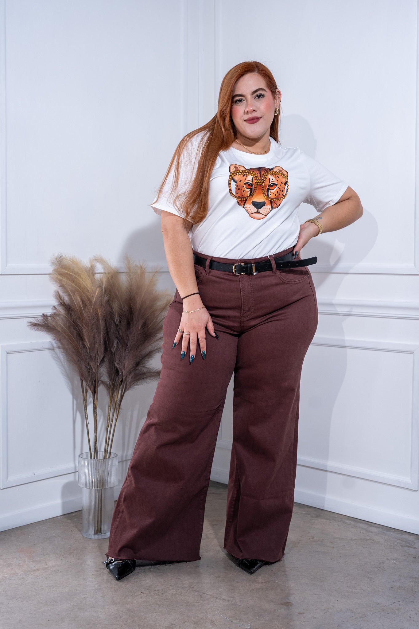 Playera leopardo lentes bca