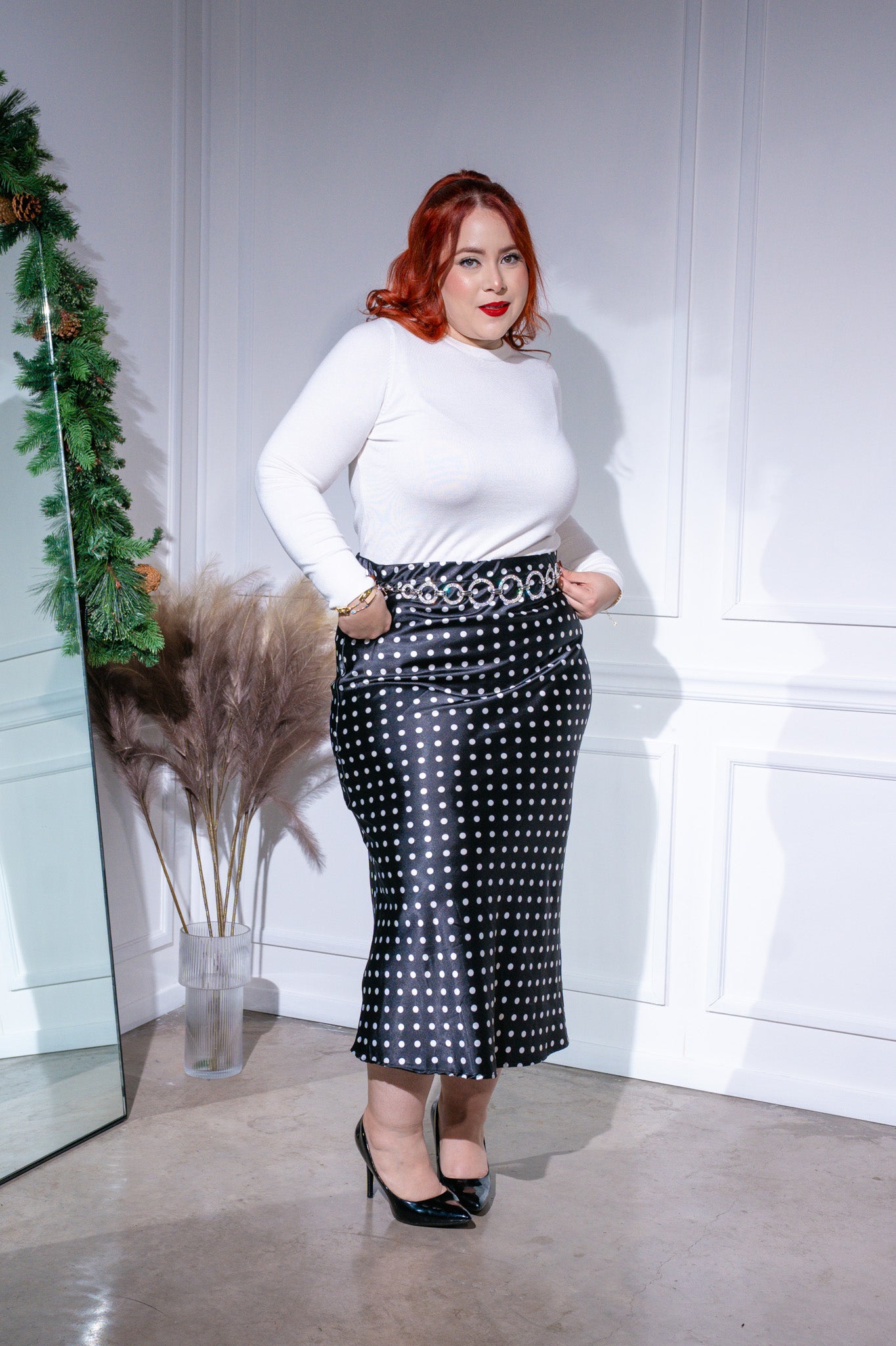 Blusa basica acanalada lisa blanca