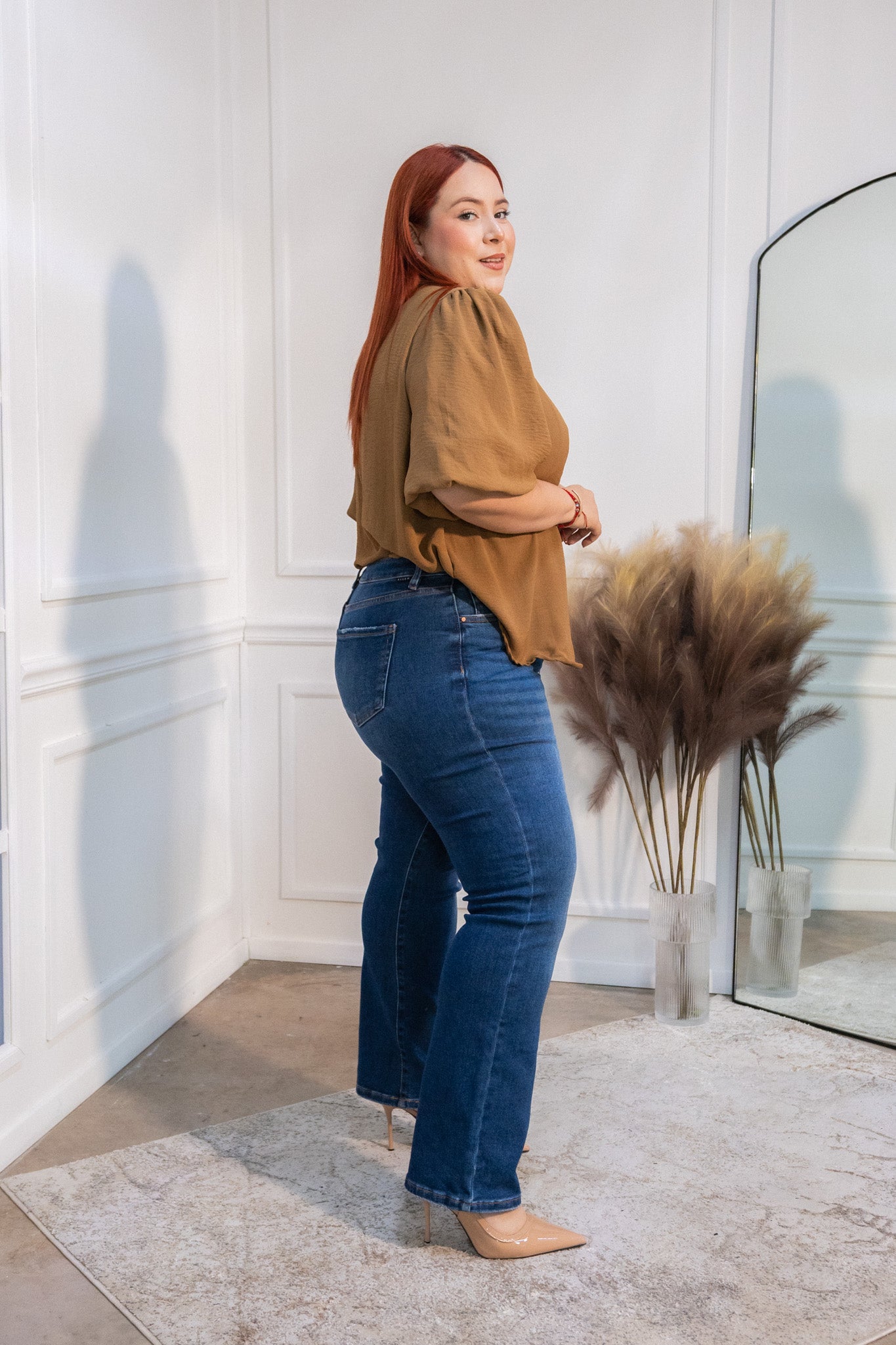 Jeans cropped recto liso osc