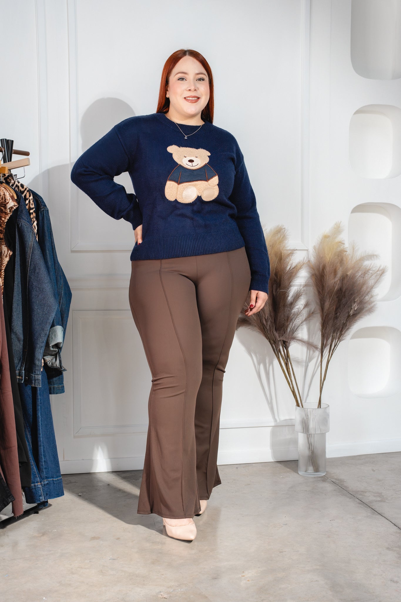 Sueter oso azul marino