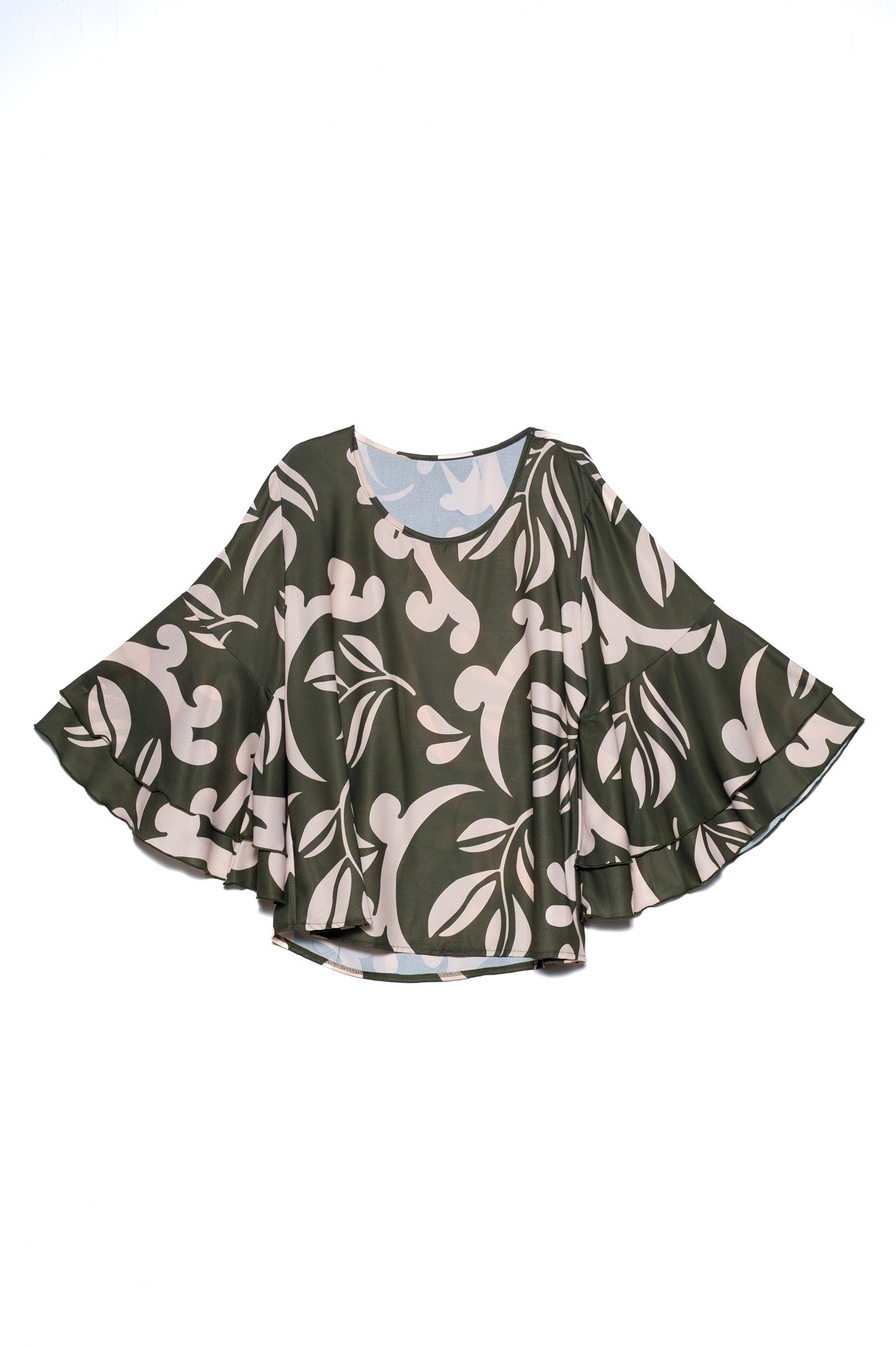 Blusa estampada manga campana