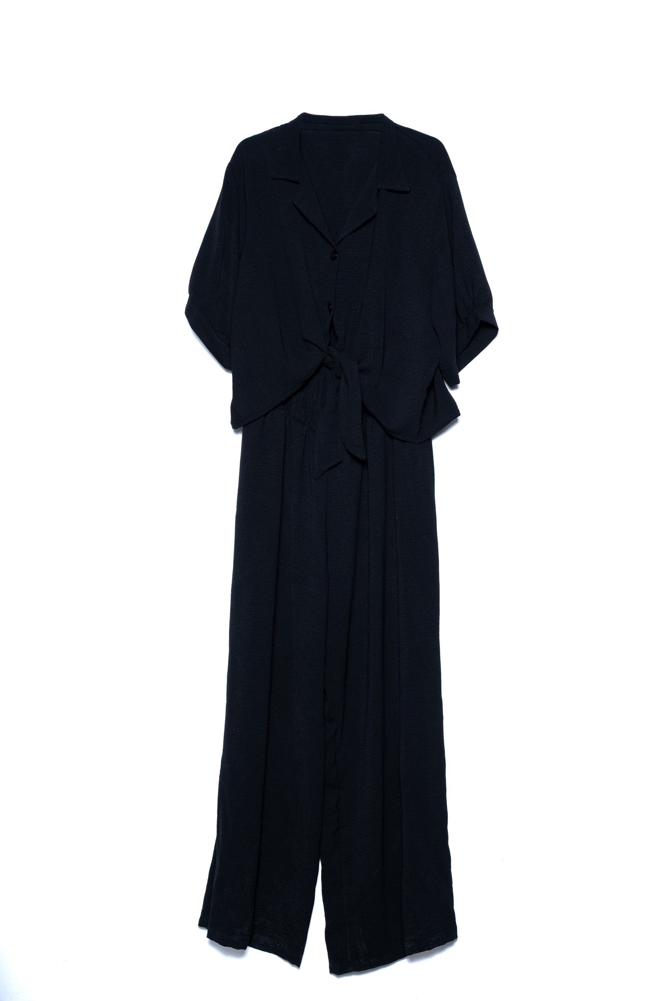 Set palazo con blusa negro